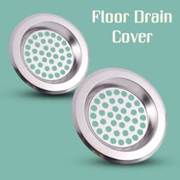 Bathroom Kitchen Stainless Steel Basin Sink Drain Strainer (2 Pc Set)