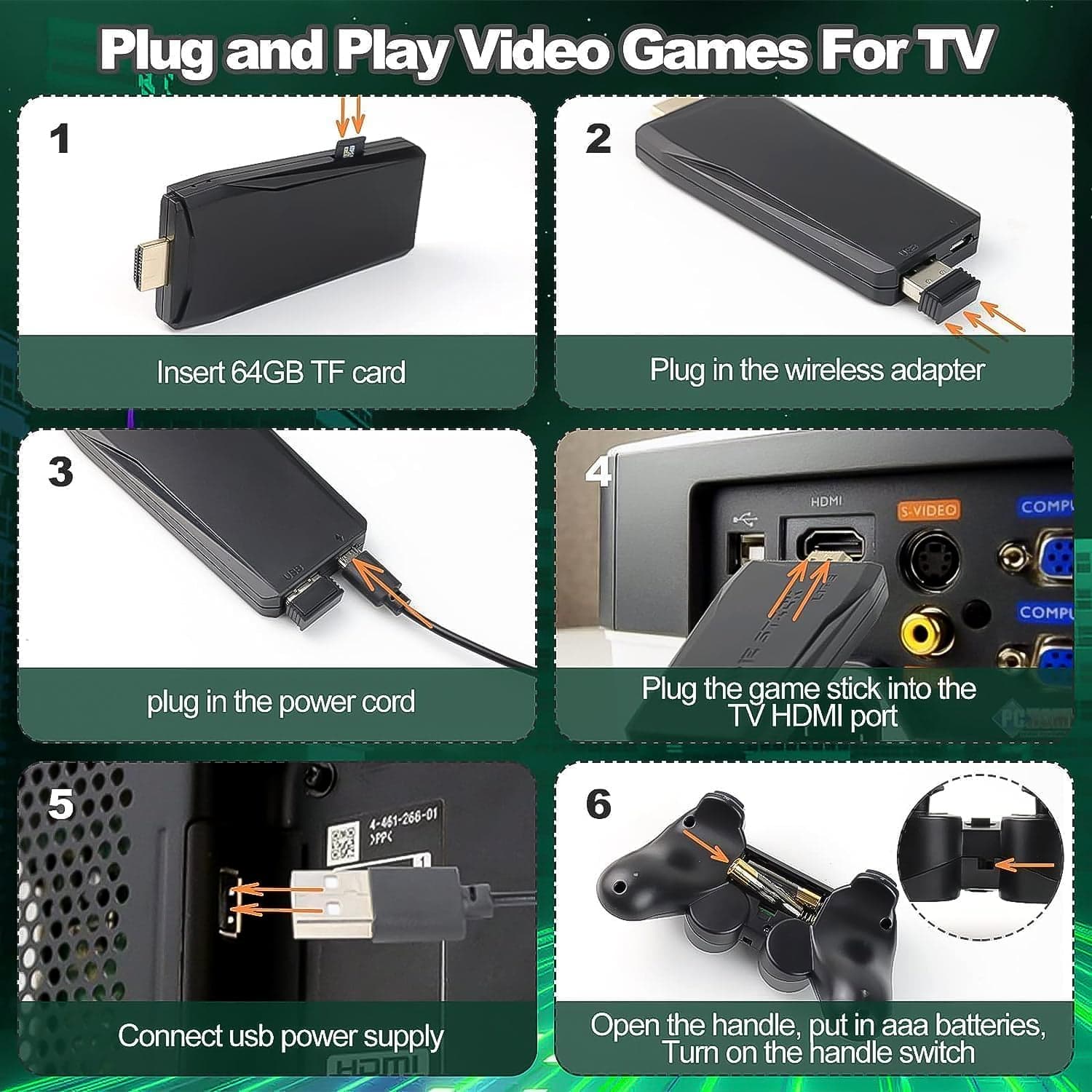 Wireless Controller Gamepad with 10,000+ Games thumbnail 4