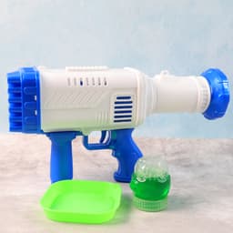 32 Holes Big Rechargeable Powerful Machine Bubble Gun Toys (1 Set)