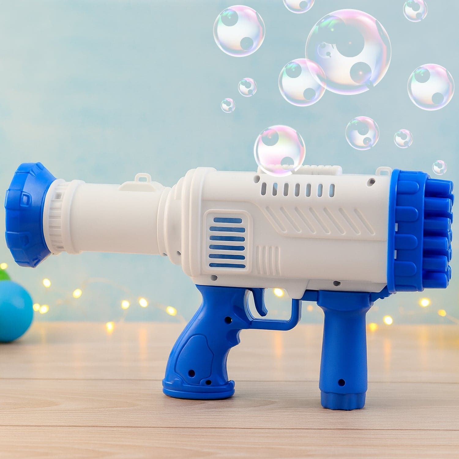 32 Holes Big Rechargeable Powerful Machine Bubble Gun Toys (1 Set) thumbnail 11