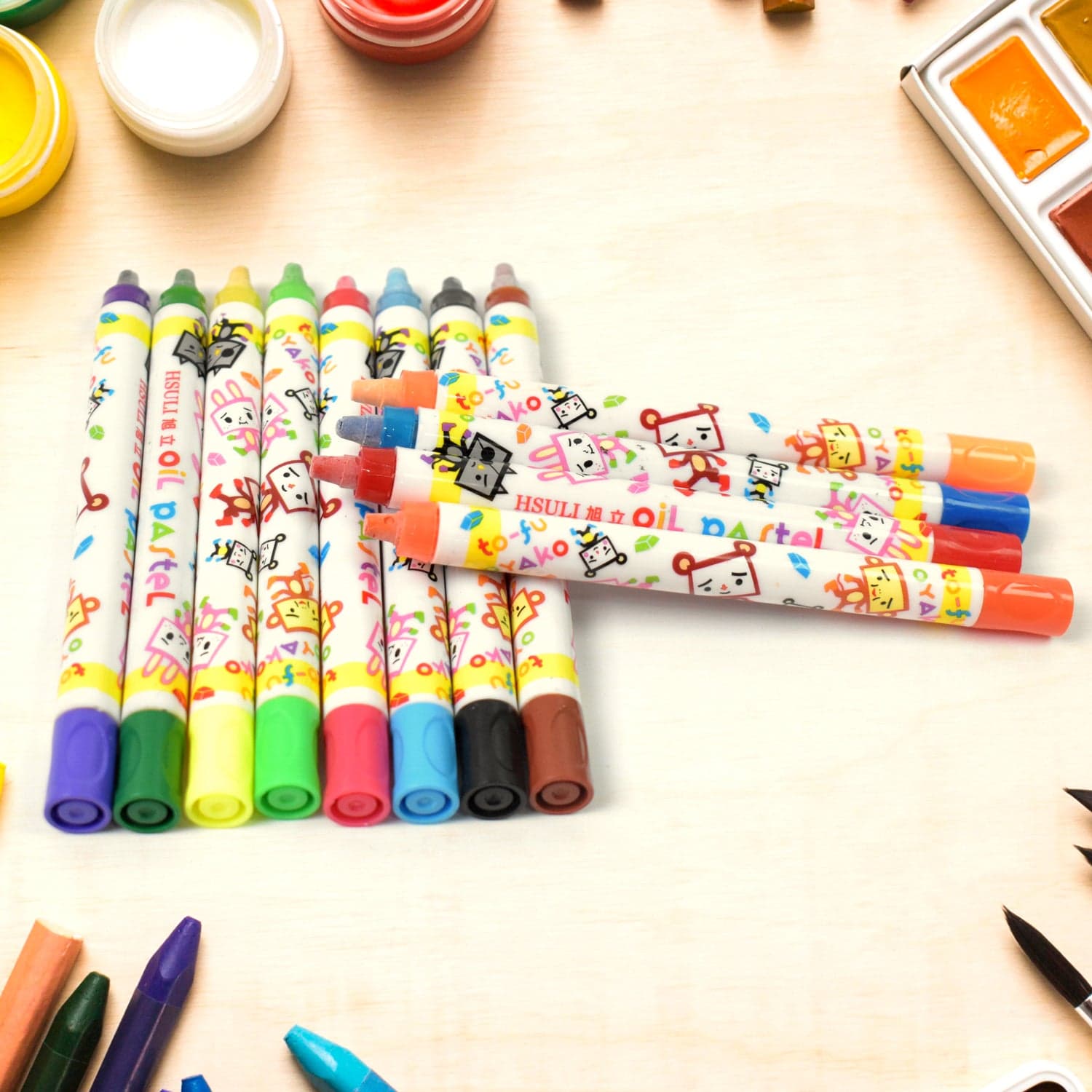 Crayons - 12 Colours Washable Testable Non-Toxic Jumbo Crayons for Toddlers thumbnail 1