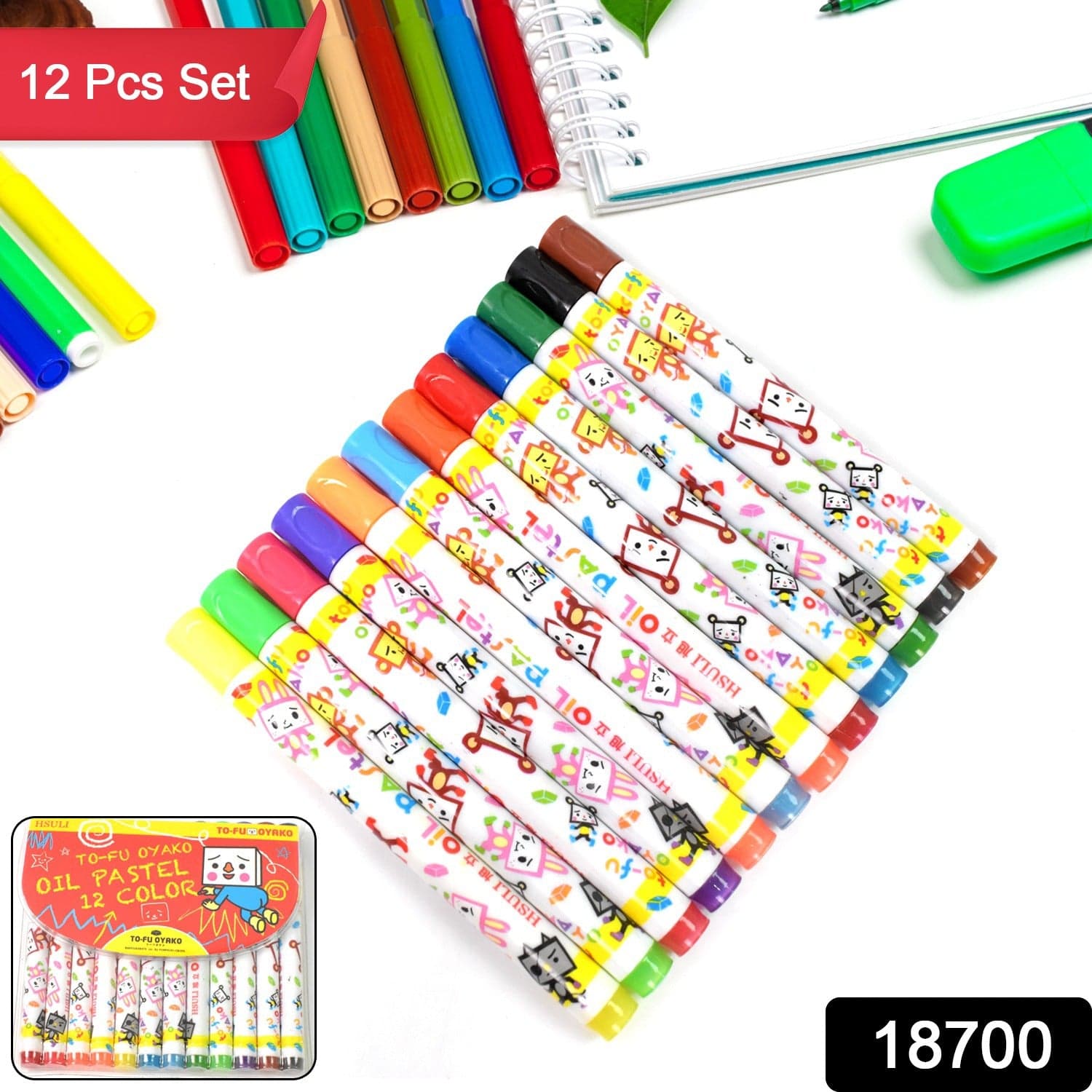 Crayons - 12 Colours Washable Testable Non-Toxic Jumbo Crayons for Toddlers thumbnail 2