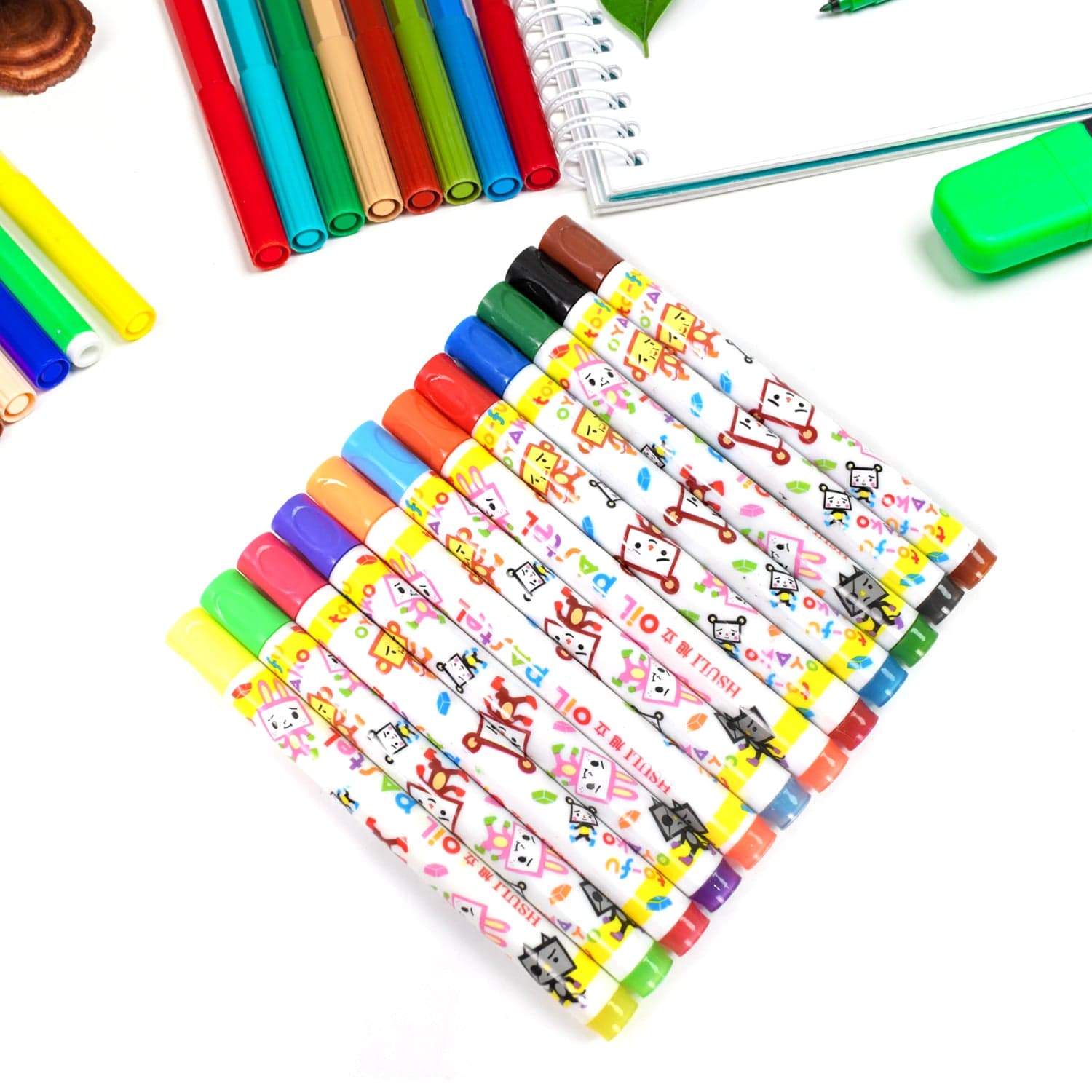 Crayons - 12 Colours Washable Testable Non-Toxic Jumbo Crayons for Toddlers thumbnail 3