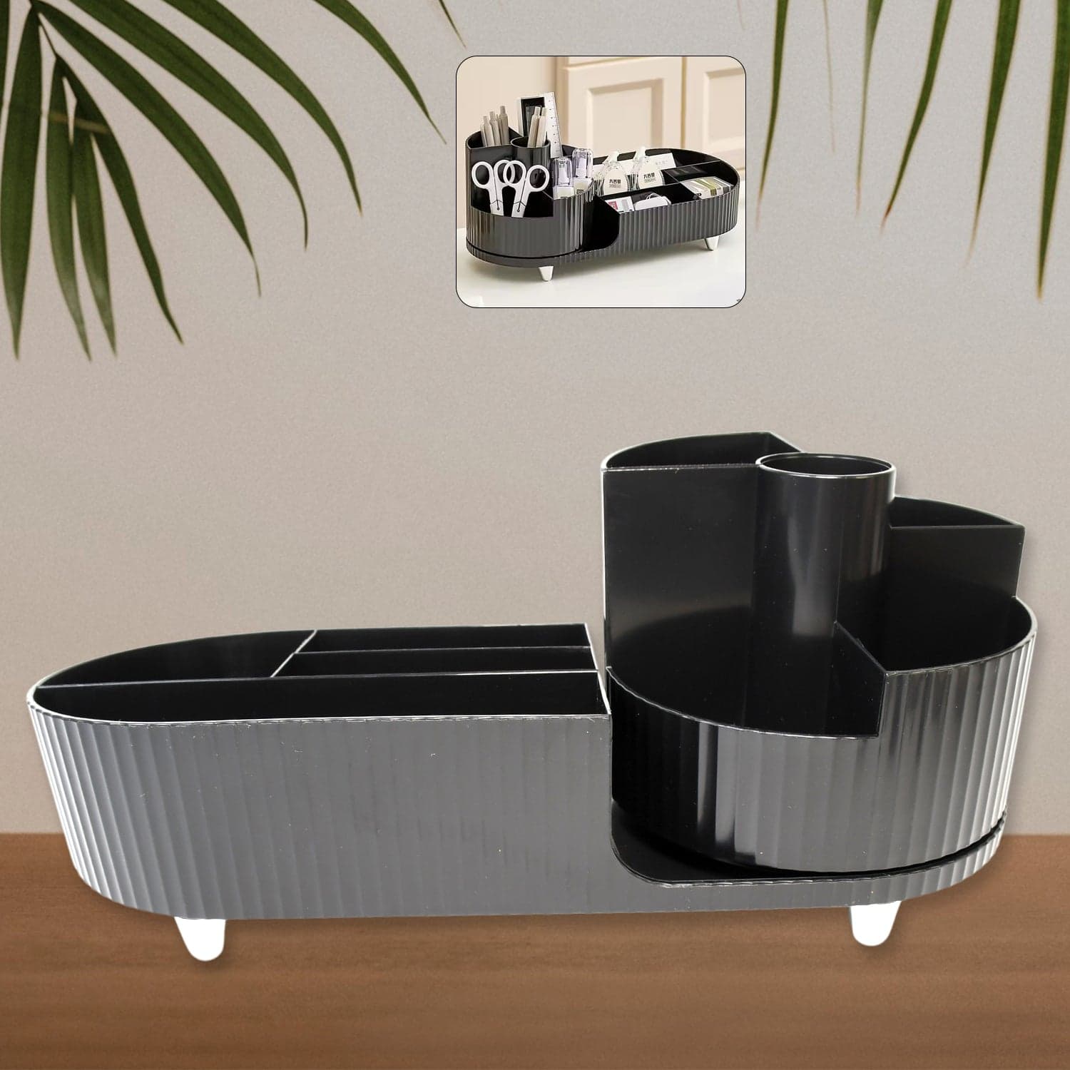 Multi Compartment Cosmetic make up organizer dressing table (1 Pc / Mix Color) thumbnail 6