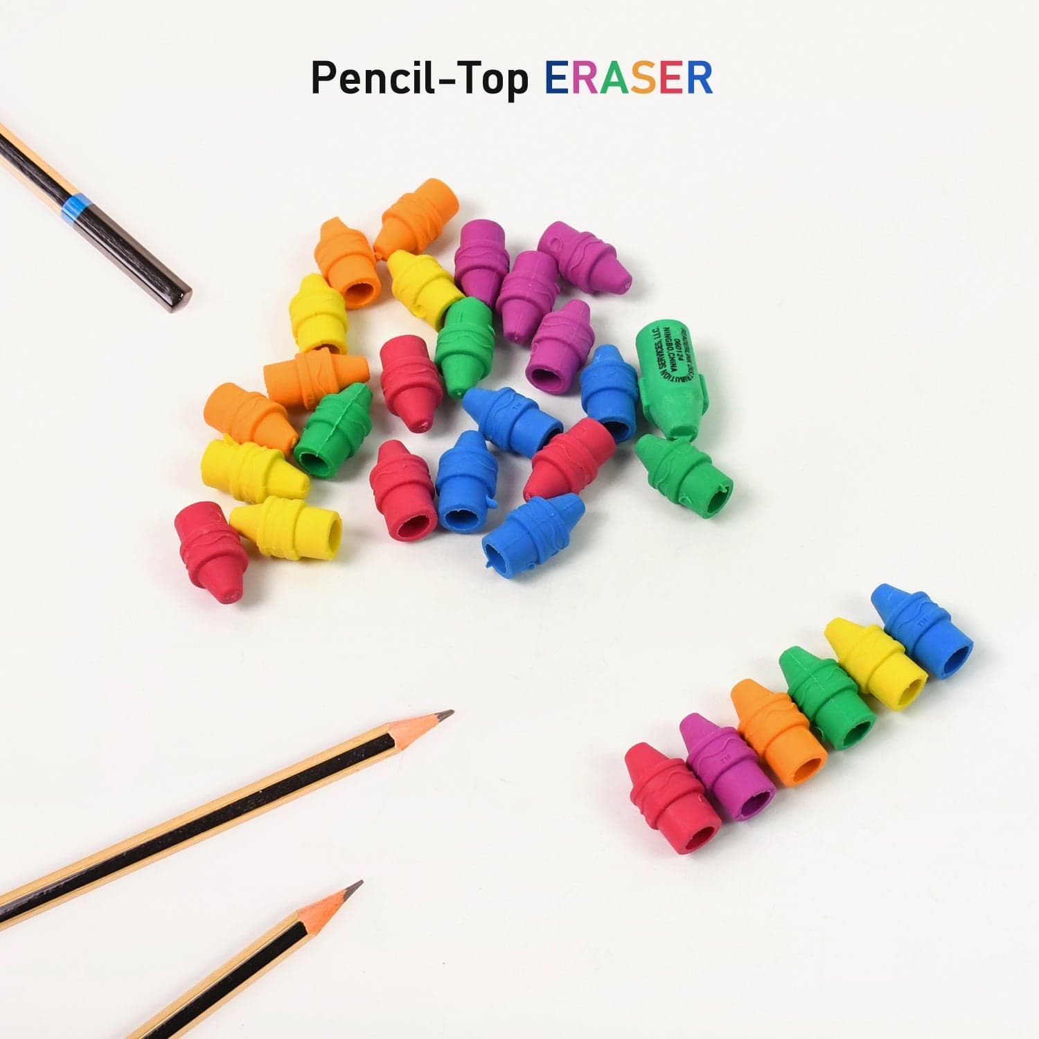 Pencil Top Eraser Rubber Erasers (1 Pc / Mix Color) thumbnail 3