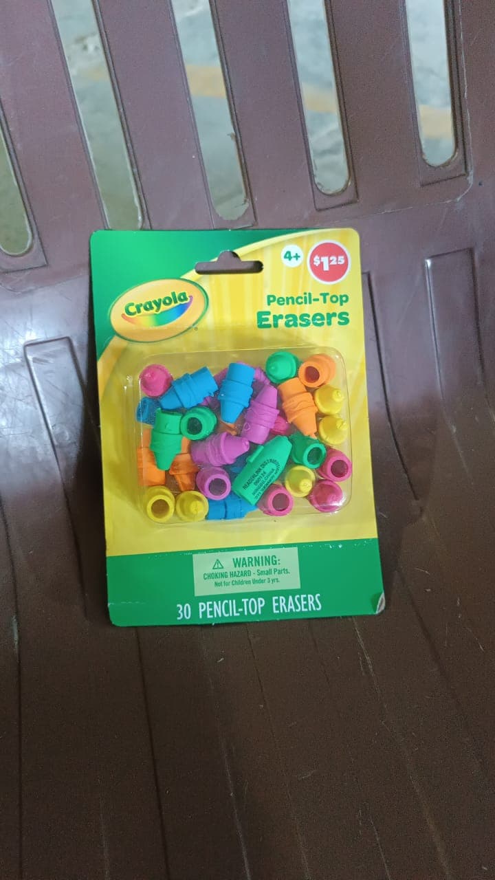 Pencil Top Eraser Rubber Erasers (1 Pc / Mix Color) thumbnail 6