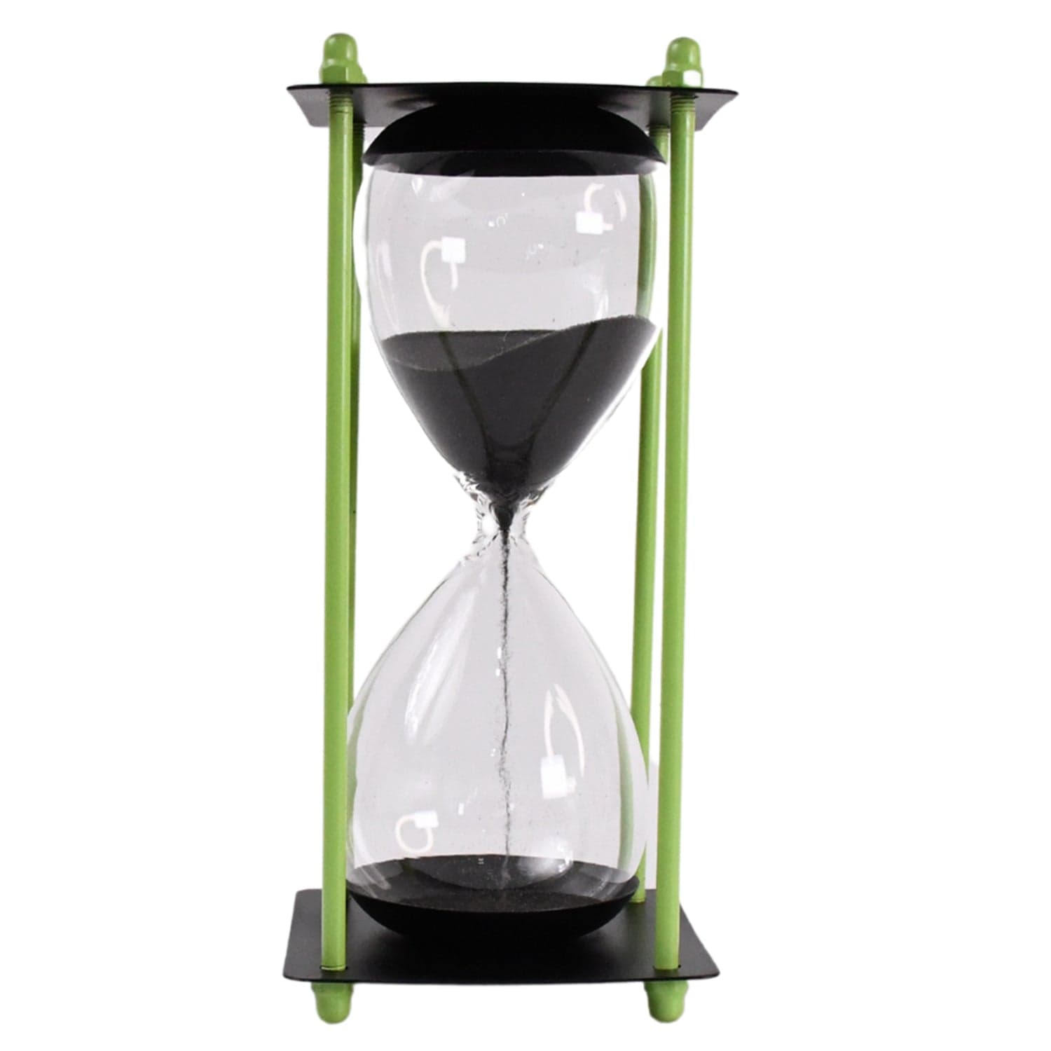 Glass & Stainless Steel Decorative Sand Timer 19 cm (1 Pc) (2 Minute Approx) thumbnail 4