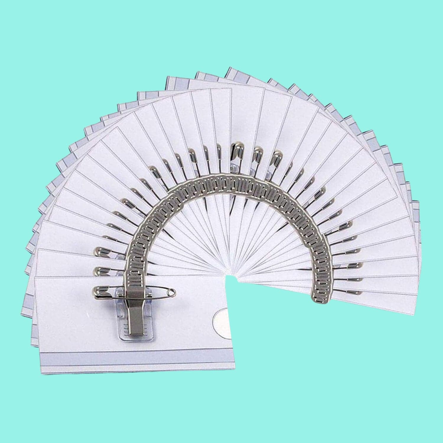 Plastic Transparent cardholders With Pin & Clip 90 mm x 60 mm (50 Pcs Set) thumbnail 3