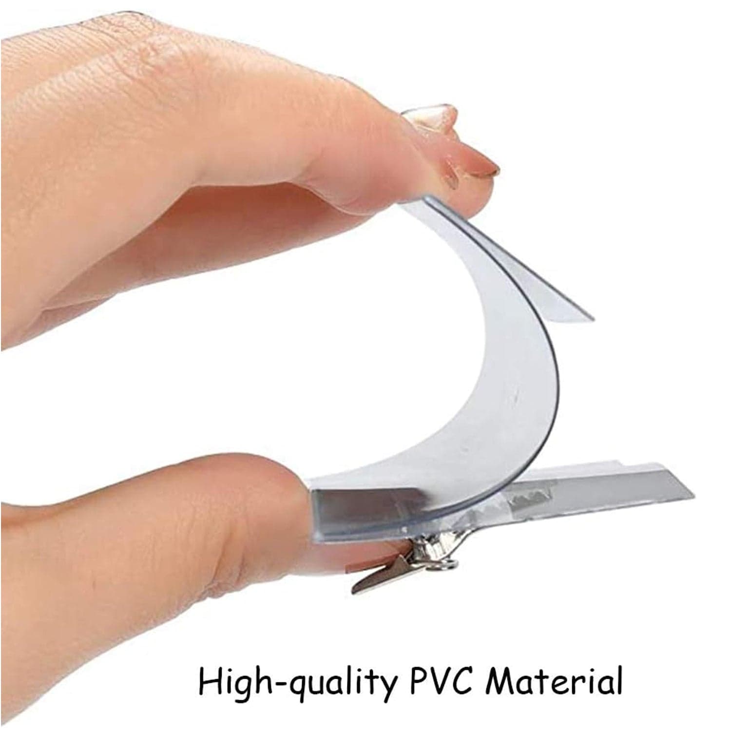 Plastic Transparent cardholders With Pin & Clip 90 mm x 60 mm (50 Pcs Set) thumbnail 4