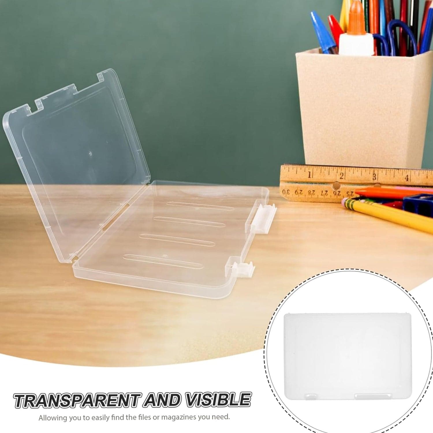 Document Holder File Organizer Box Storage Boxes Lids (1 Pc / 24—17 Cm) thumbnail 4