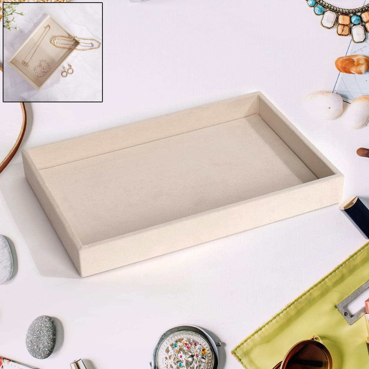Velvet Jewellery Tray 21x12Cm (1Pc) thumbnail 1
