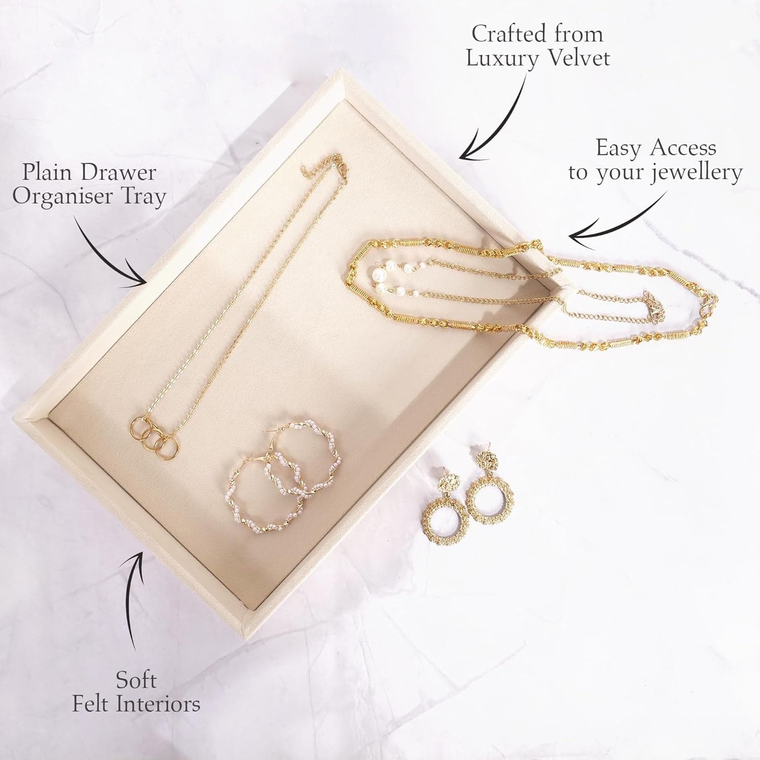 Velvet Jewellery Tray 21x12Cm (1Pc) thumbnail 4