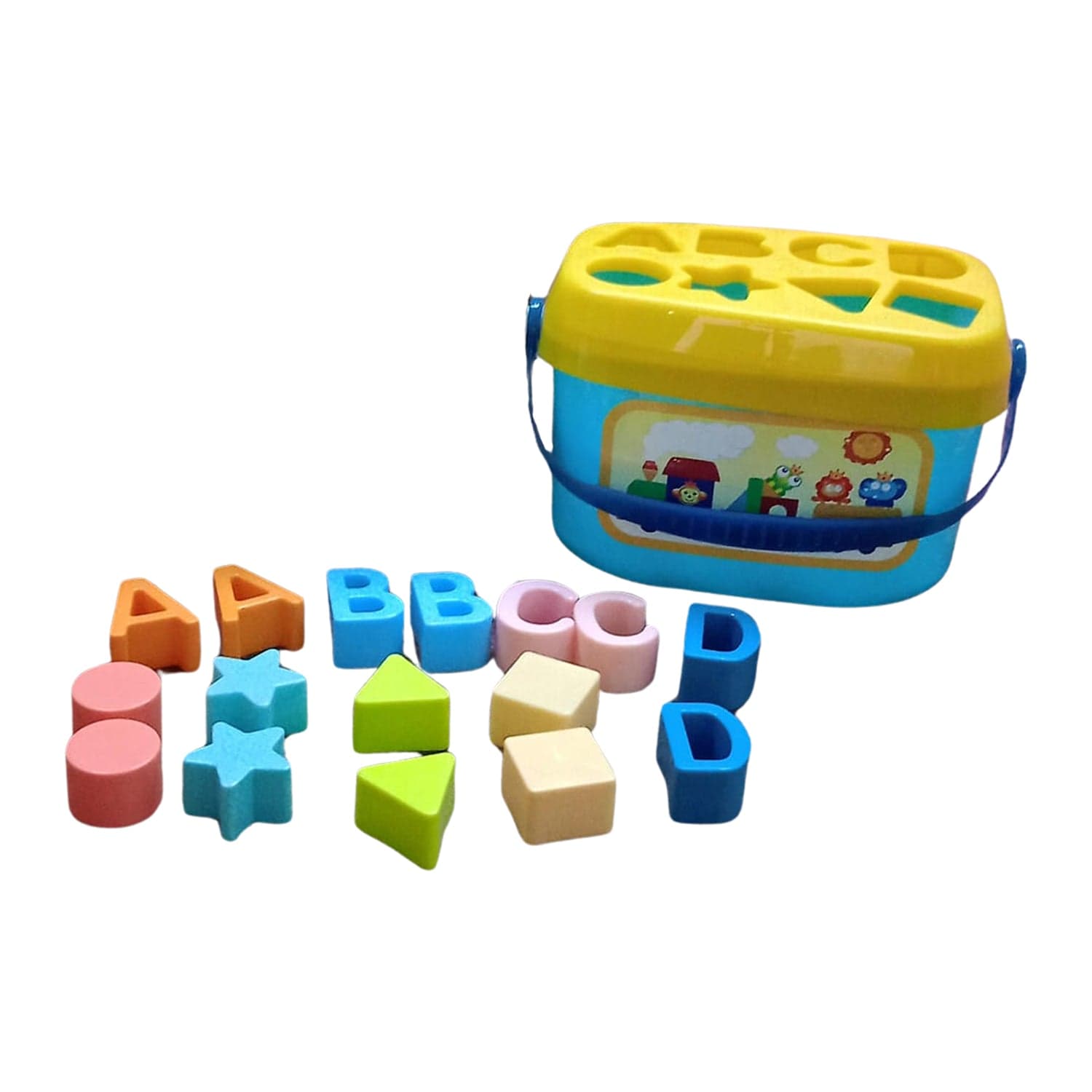 Baby First Block Set for Kids Non-Toxic Abcd Geometric Shape Sorting & Stacking Toy (1 Set) thumbnail 7