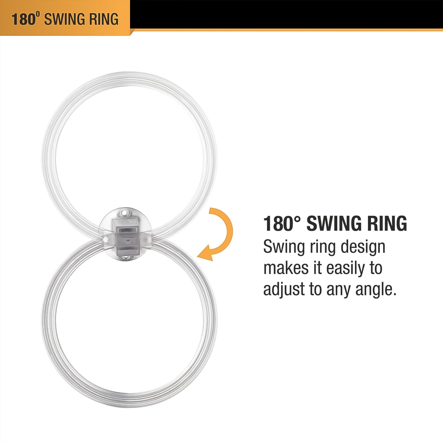 Unbreakable ABS Round Towel Ring Wall Mounted Stand / Holder (1 Pc) thumbnail 4