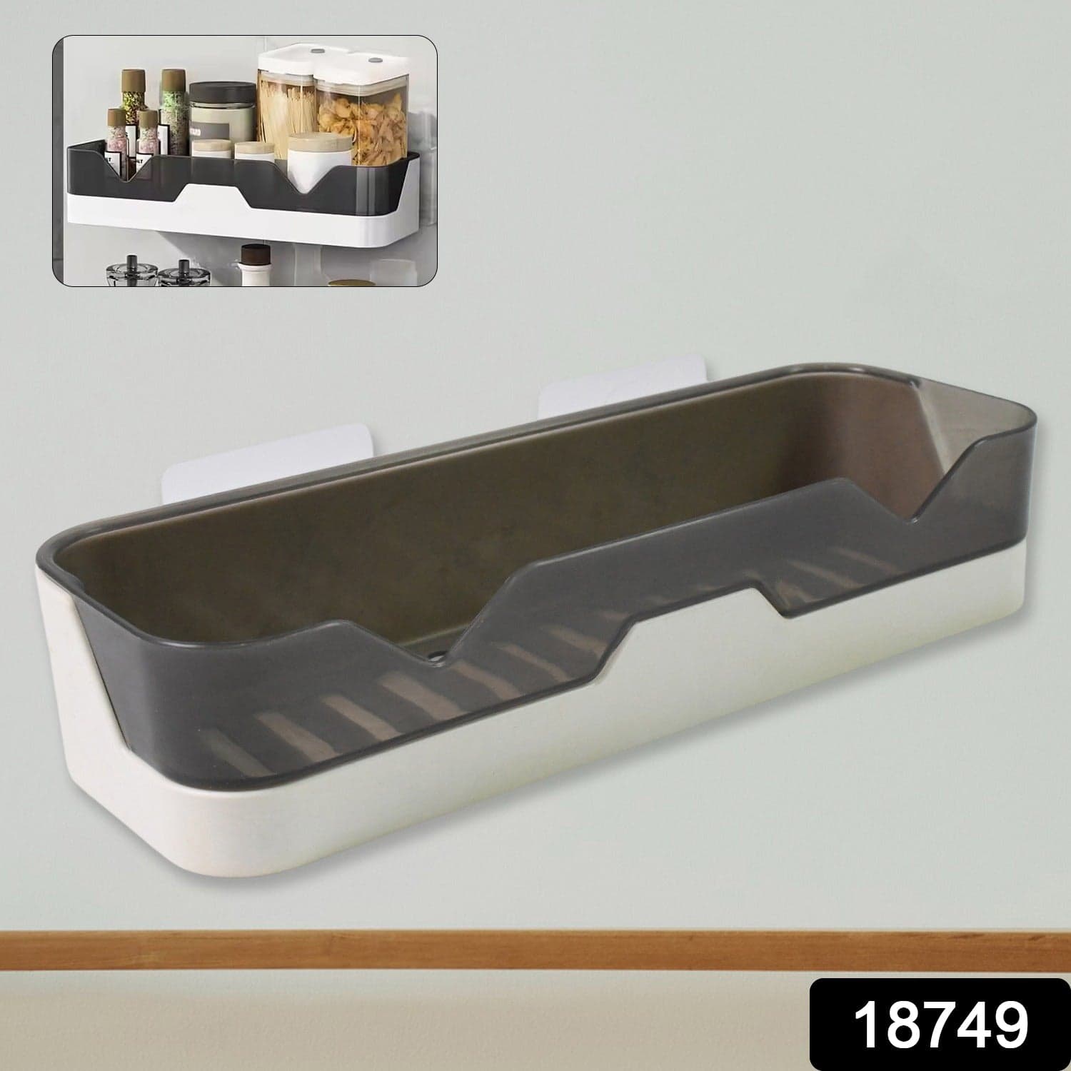 Wall Mounted Adhesive Bathroom Shower Caddy / Shelf / Plastic (1 Pc) thumbnail 2