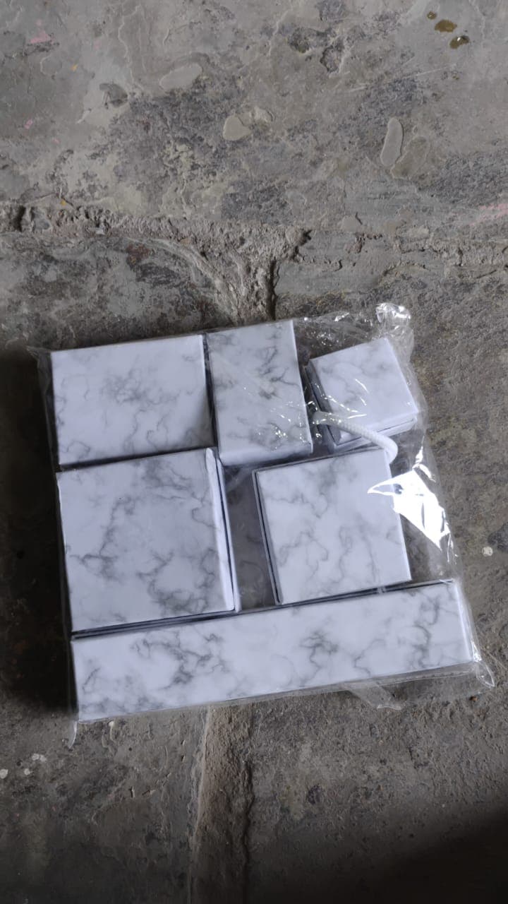 Cardboard Jewelry Boxes Gift Case Small Paper Jewelry Gift Boxes (7 Pcs Set / Mix Size) thumbnail 7