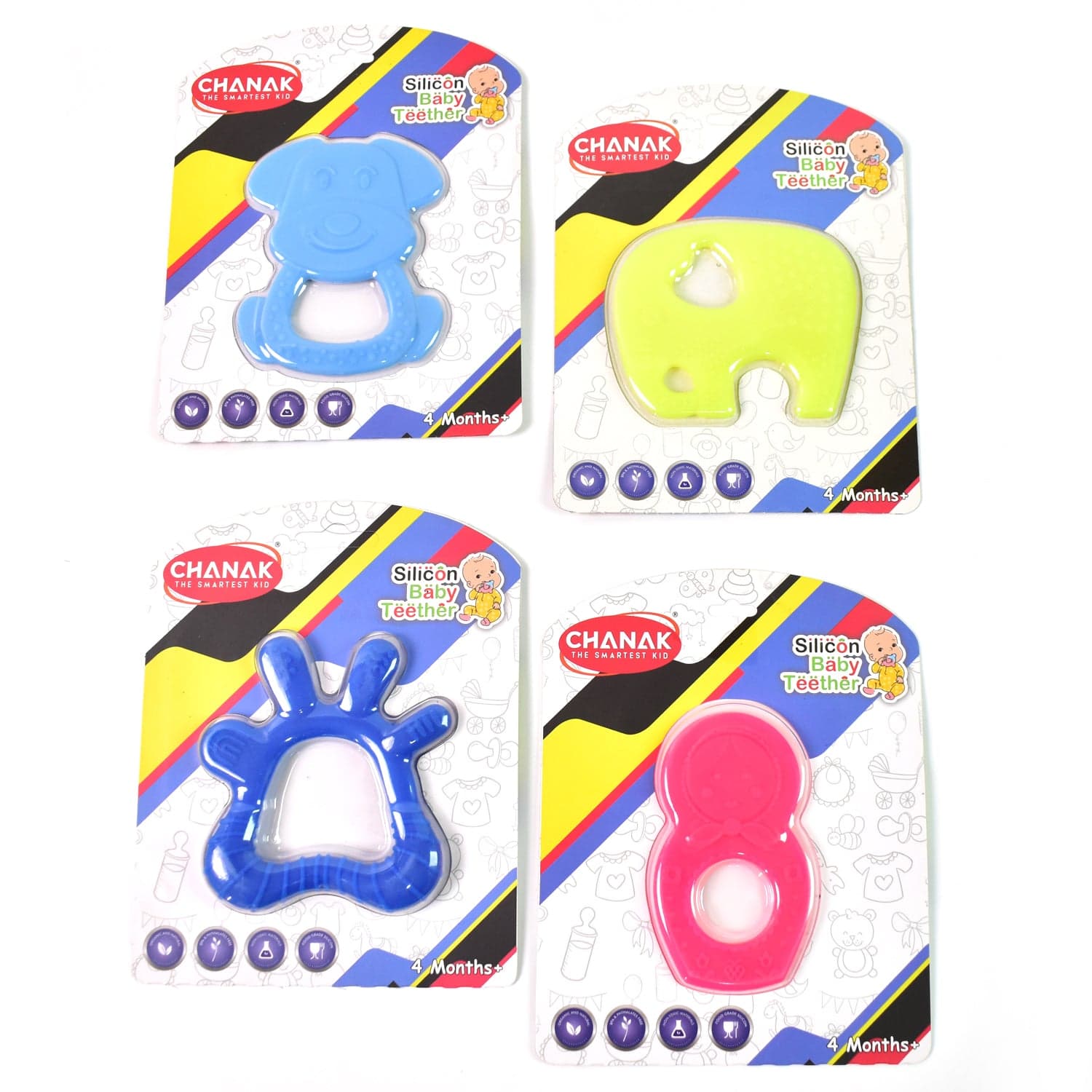 Silicone Baby Teether Pack of 1 (Mix Design & Color) thumbnail 11