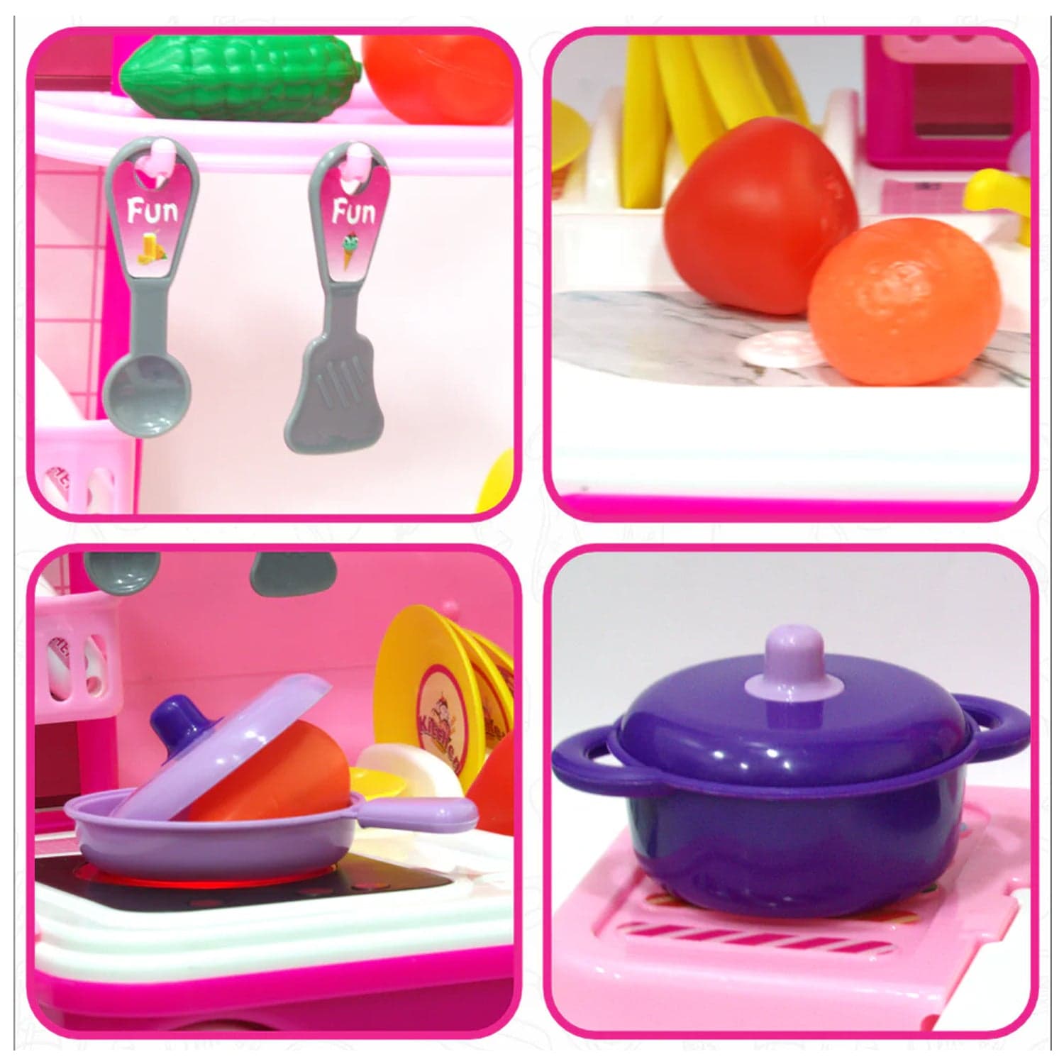 3-in-1 Kitchen Set for Kids with Suitcase of Role Play Cooking Toy for Girls & Boys (3+) thumbnail 4