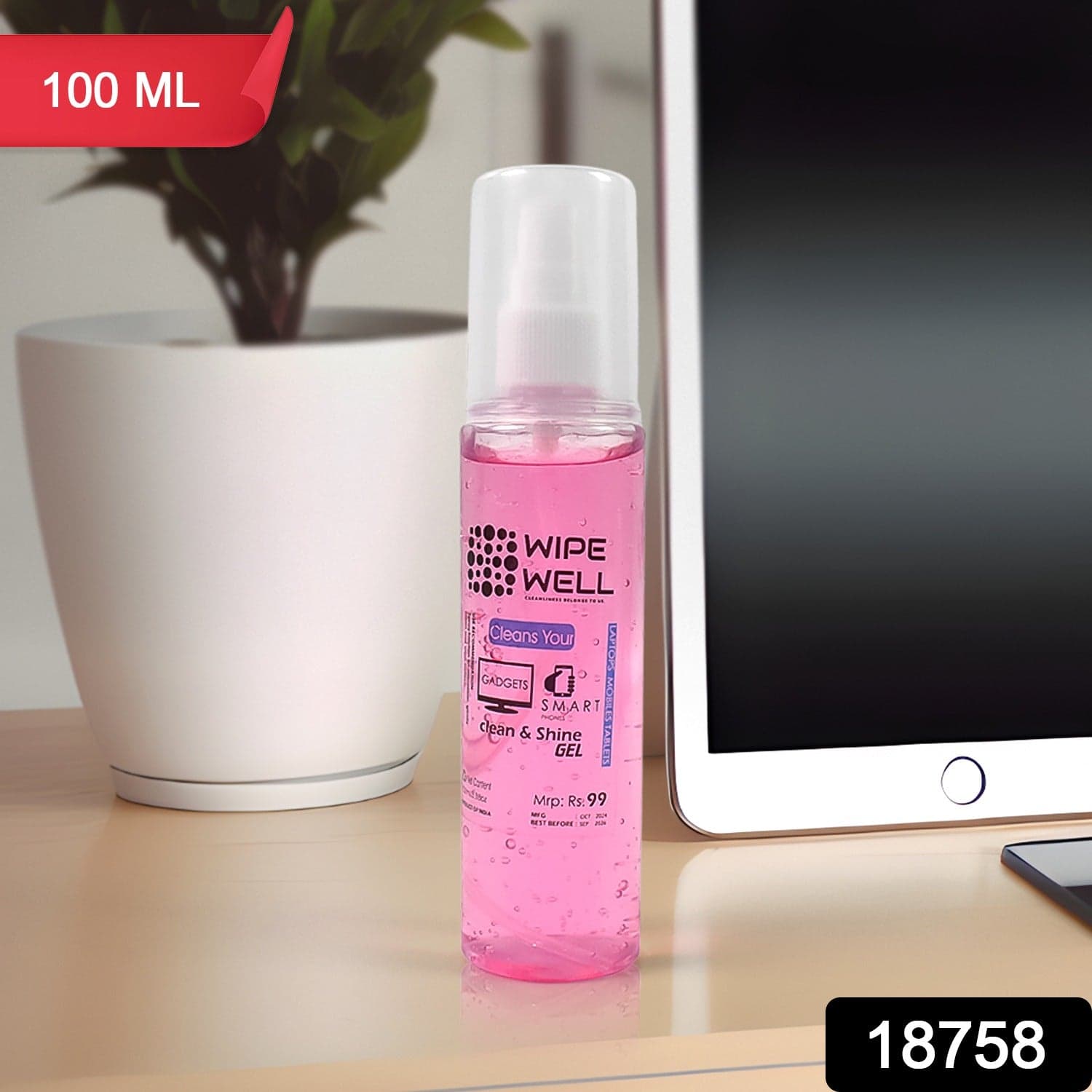Liquid Gadget Gel Solution to Clean Mobile / Laptop Screen (100 ML) thumbnail 2