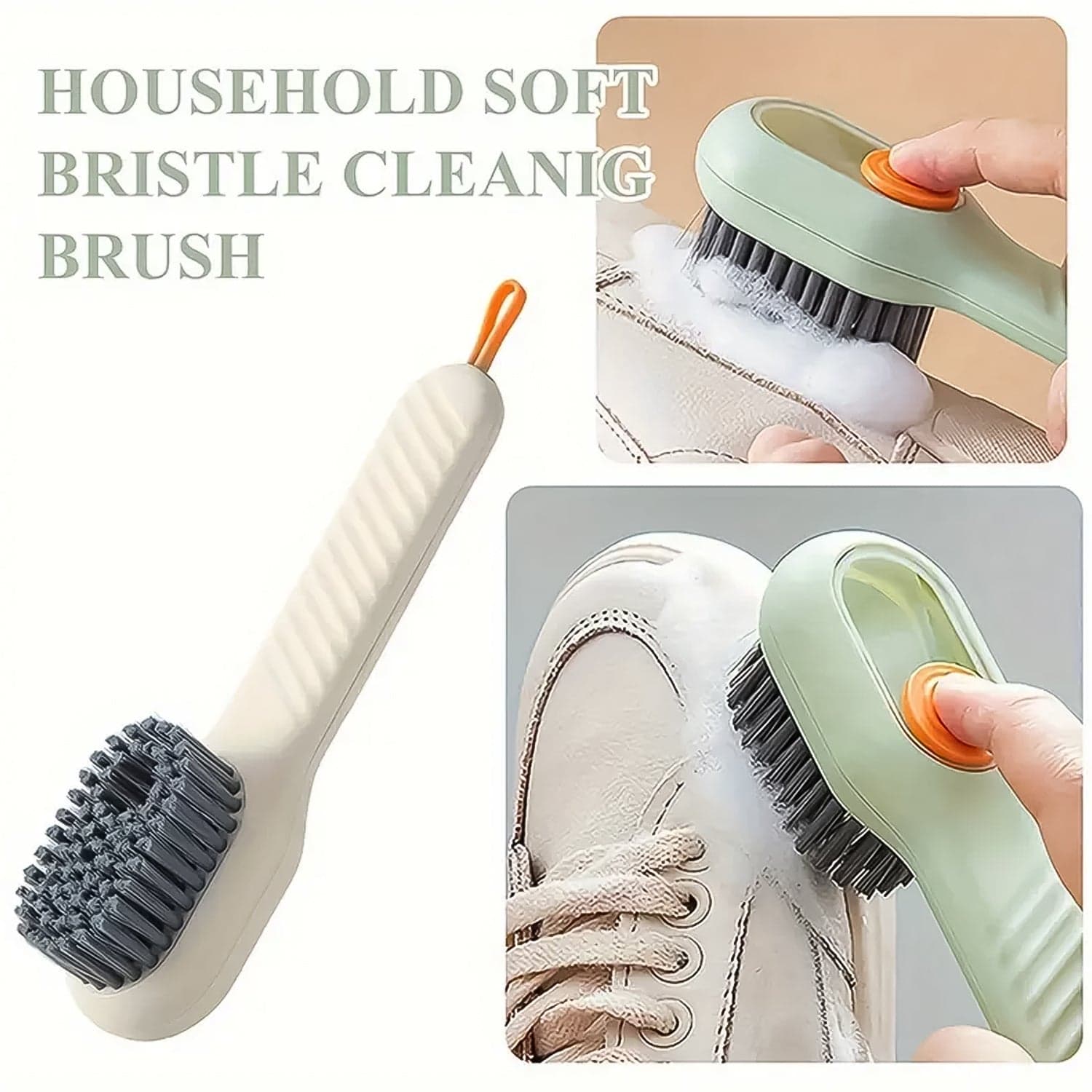 Cleaning Sponge Brush with Liquid / Soap Dispenser & With 4 Refill Brush Heads (1 Set) thumbnail 6