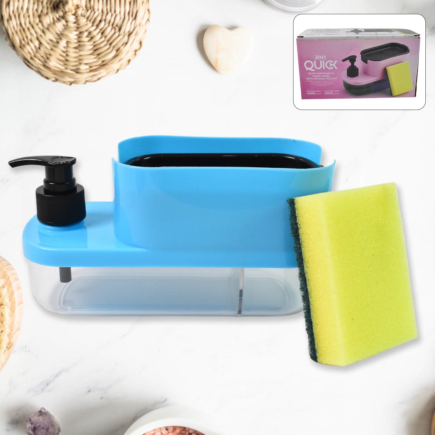 3 in 1 Dishwashing and Handwash Liquid Soap Dispenser (3 in 1 Dispenser) thumbnail 1