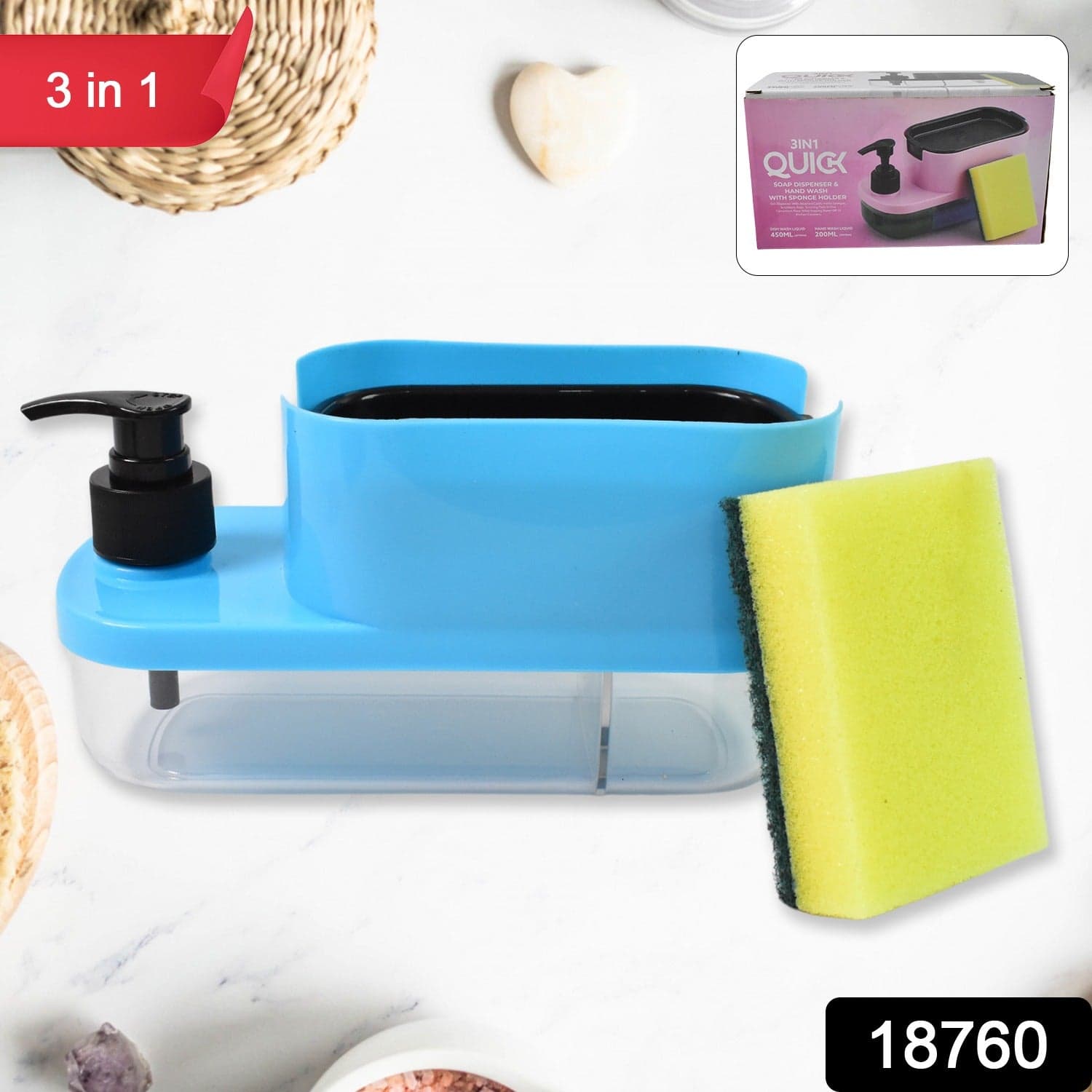 3 in 1 Dishwashing and Handwash Liquid Soap Dispenser (3 in 1 Dispenser) thumbnail 2