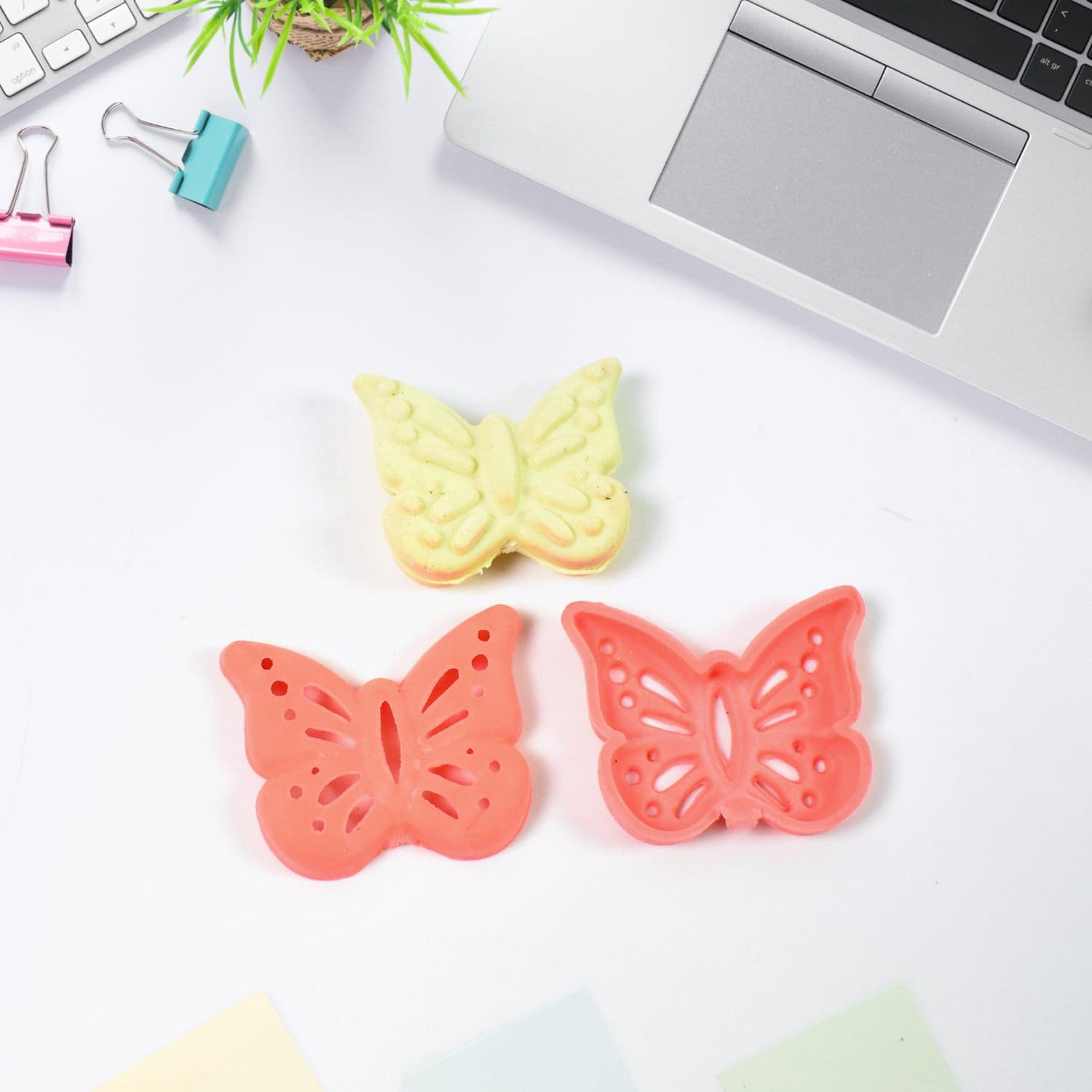 Butterfly Shape Eraser Rubber (1 Pc / Mix Colour & Design) thumbnail 3