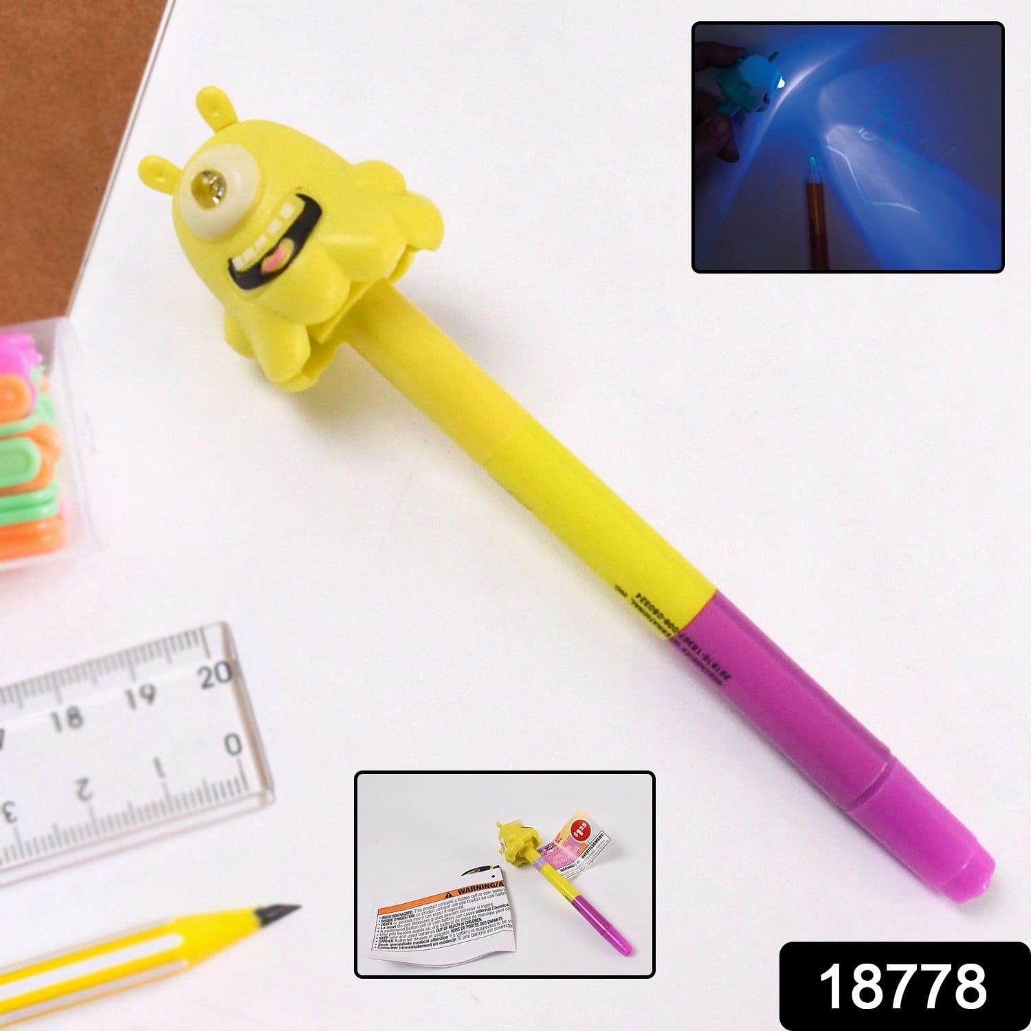 3-in-1 Ball Pen with Marker and Light Versatile Writing Tool (1 Pc) thumbnail 2