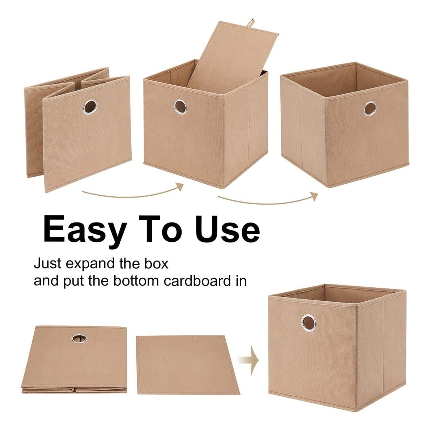 Foldable Square Storage Box (20x20 Cm / 1 Pc) thumbnail 6