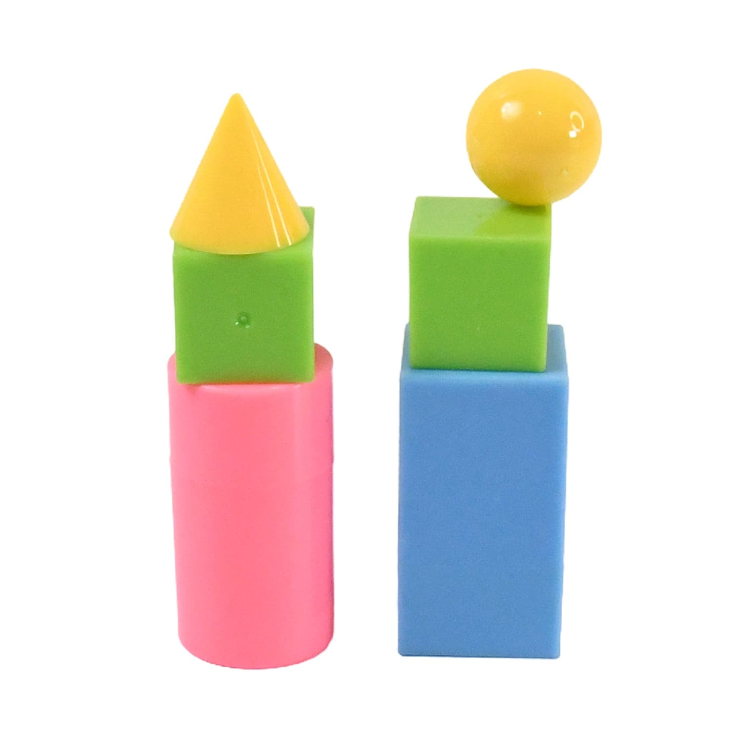 3D Shapes Multicoloured Pattern Building Blocks Toy Solid Figures (6 Pcs Set) thumbnail 5