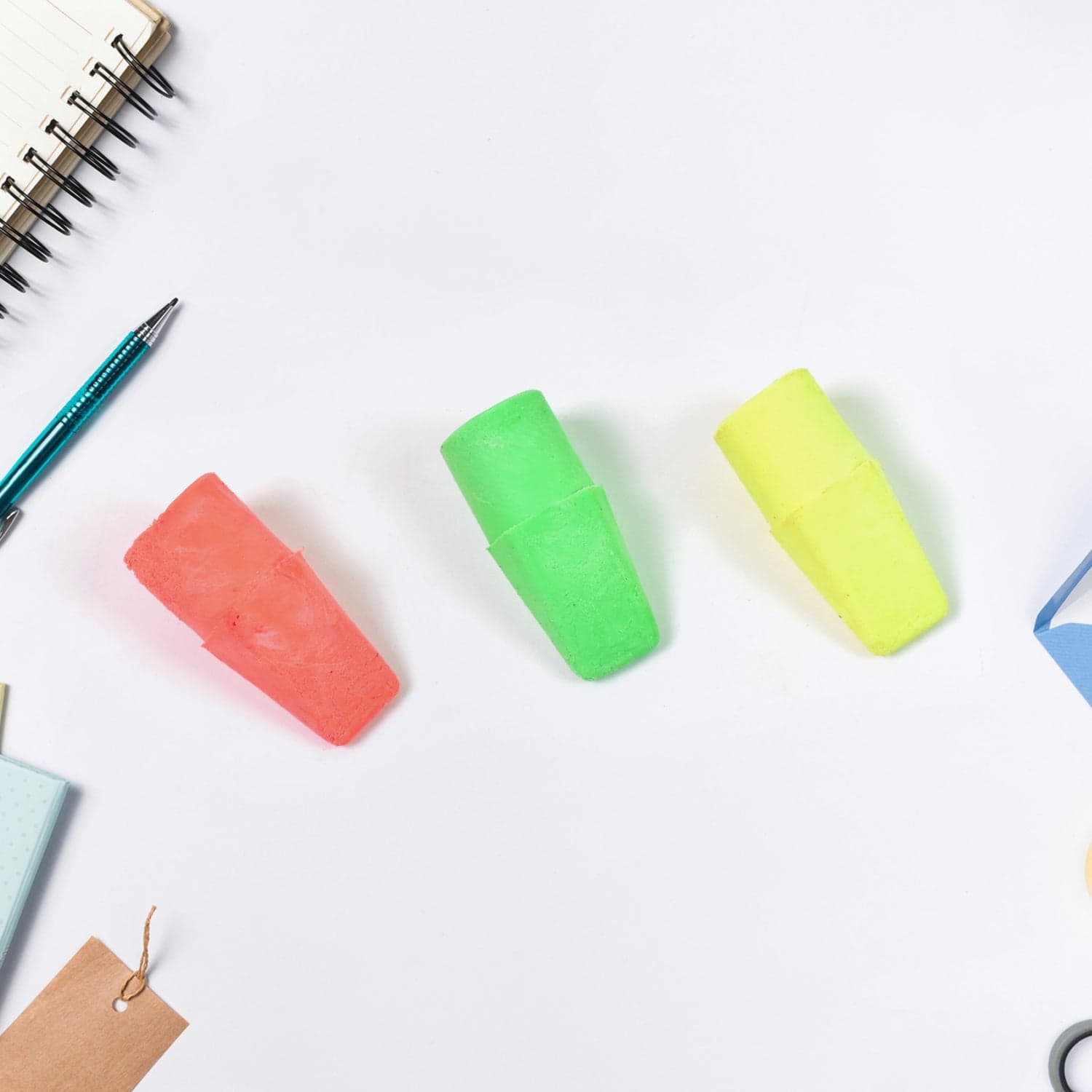 Pencil Top Eraser Rubber Erasers (1 Pc / Mix Colour & Design) thumbnail 1