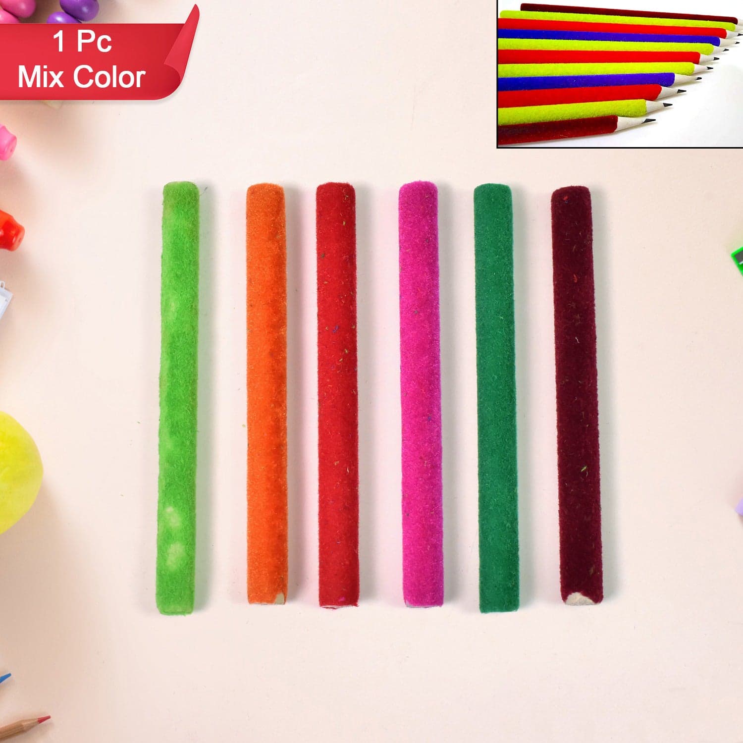 Small Velvet Pencil (1 Pc / Mix Color & Design) thumbnail 3