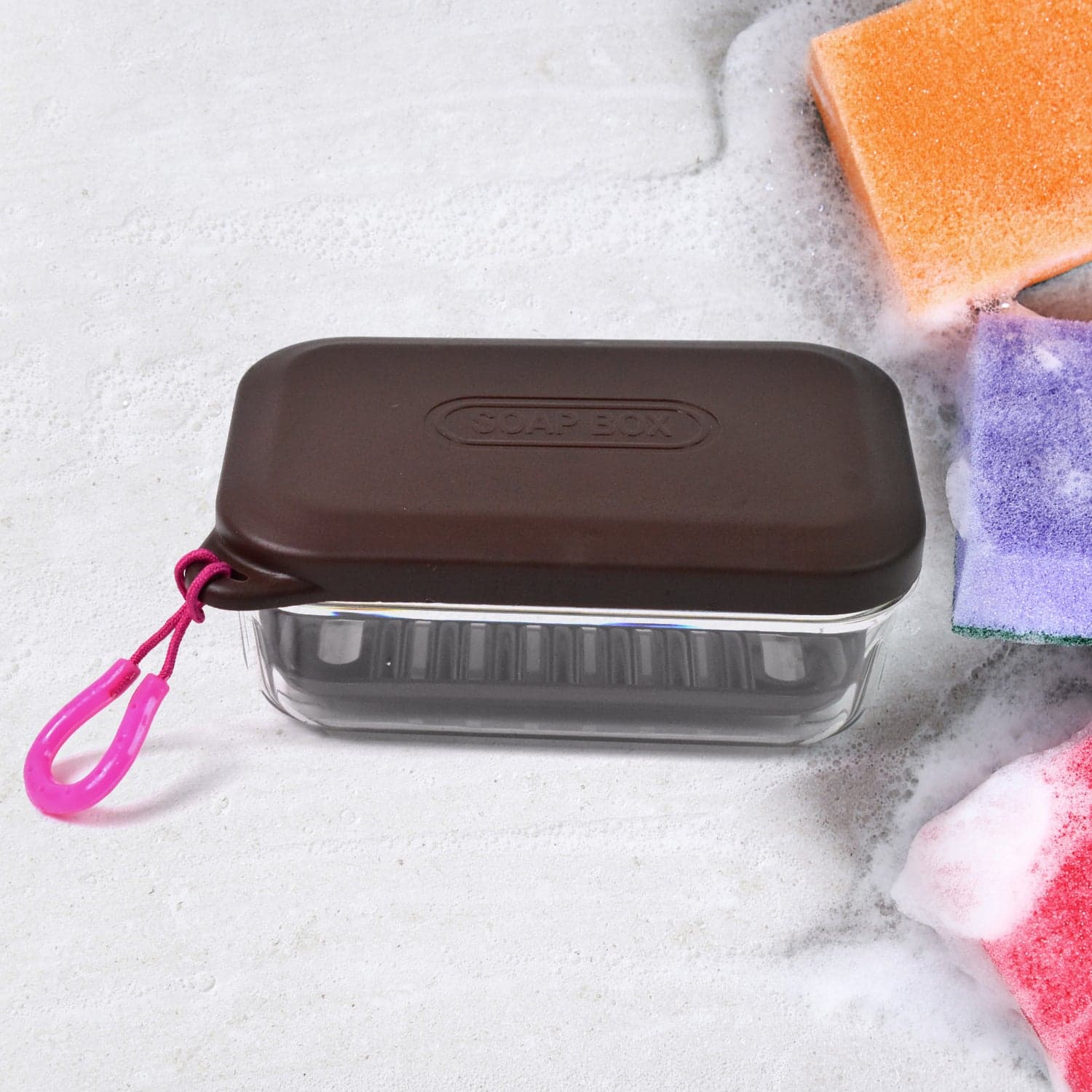 Bathroom & Travel Plastic Soap Box with Lid ,Sabudani (1 Pc) thumbnail 3