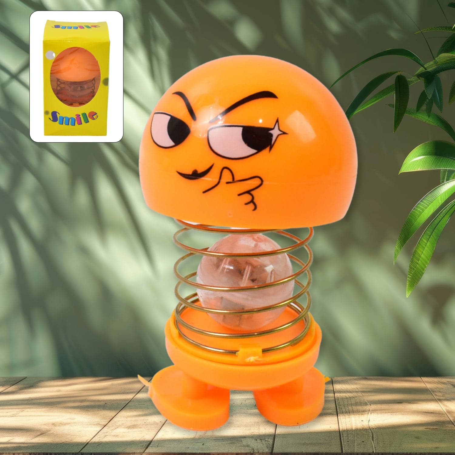 Cartoon Face, Spring Doll Dance Toy (1 Pc / With Color Box) thumbnail 1
