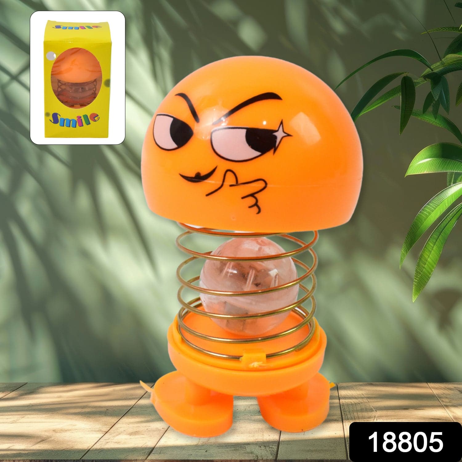 Cartoon Face, Spring Doll Dance Toy (1 Pc / With Color Box) thumbnail 2