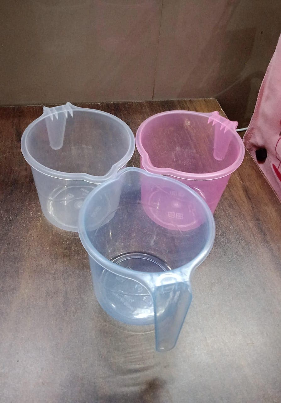 Plastic Round Transparent Bath Water Mug (1 Pc / 1200 ML / Mix Color) thumbnail 7