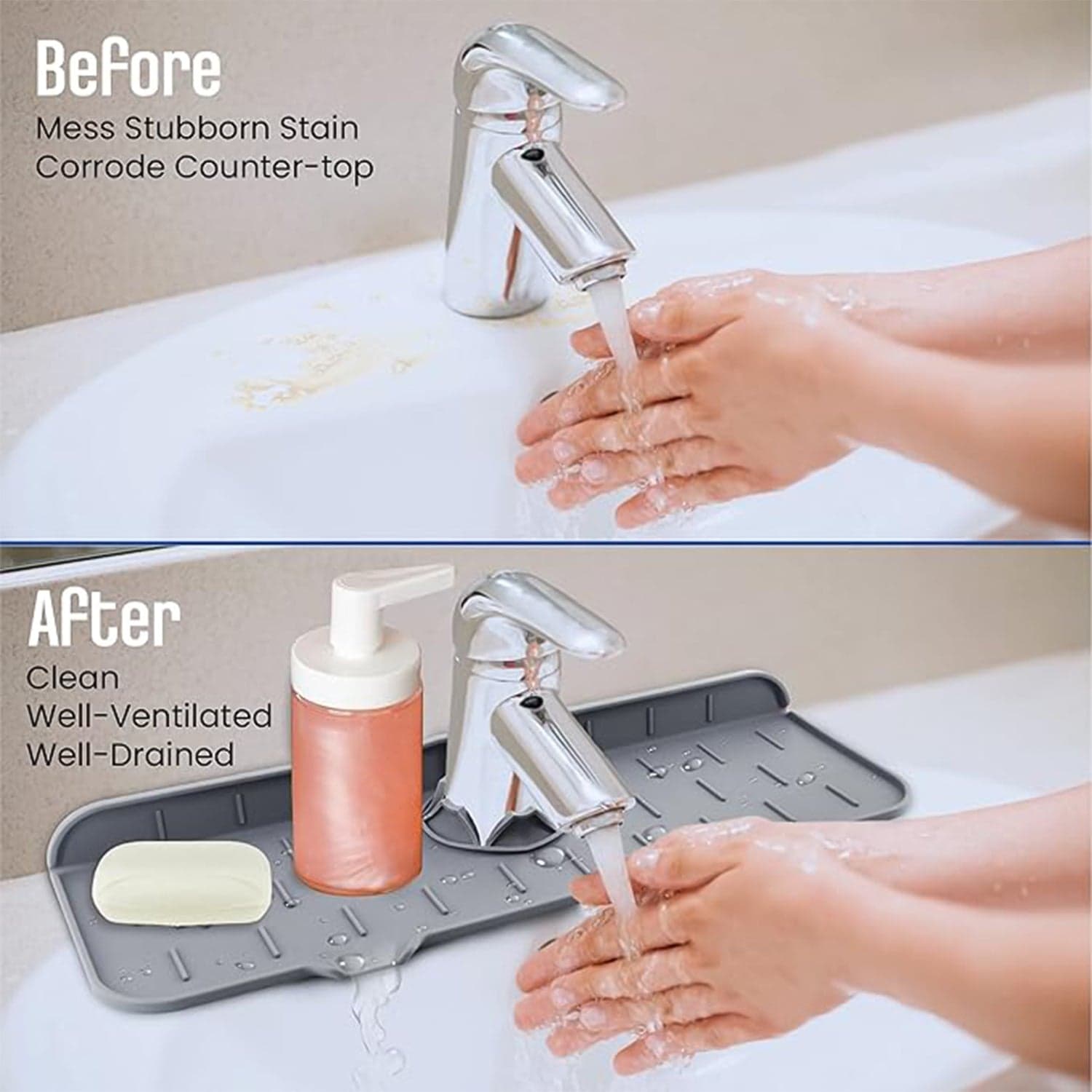 Silicone Sink Faucet Pad / Mat (1 Pc / 33x12 Cm) thumbnail 3