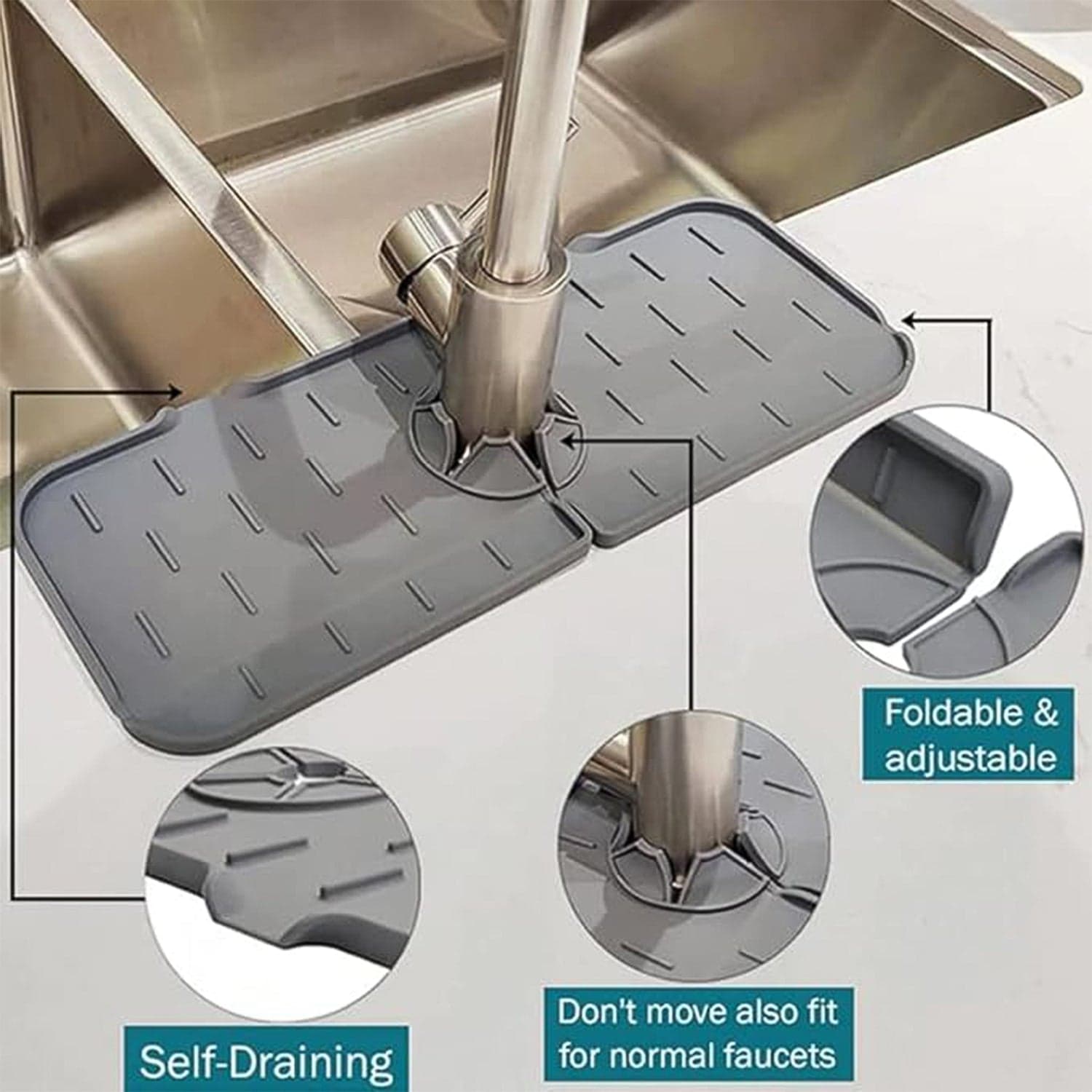 Silicone Sink Faucet Pad / Mat (1 Pc / 33x12 Cm) thumbnail 6