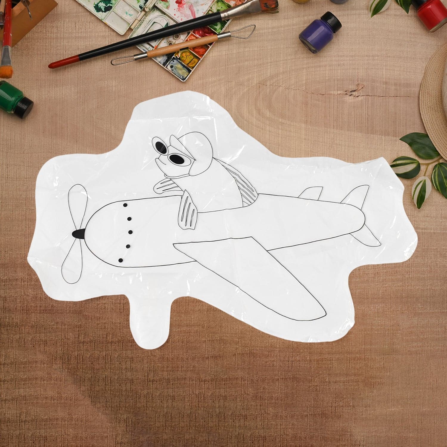 Multicolour colour-your-own inflatable animals With 6pcs Colored Pen Markers (1 Set) thumbnail 4