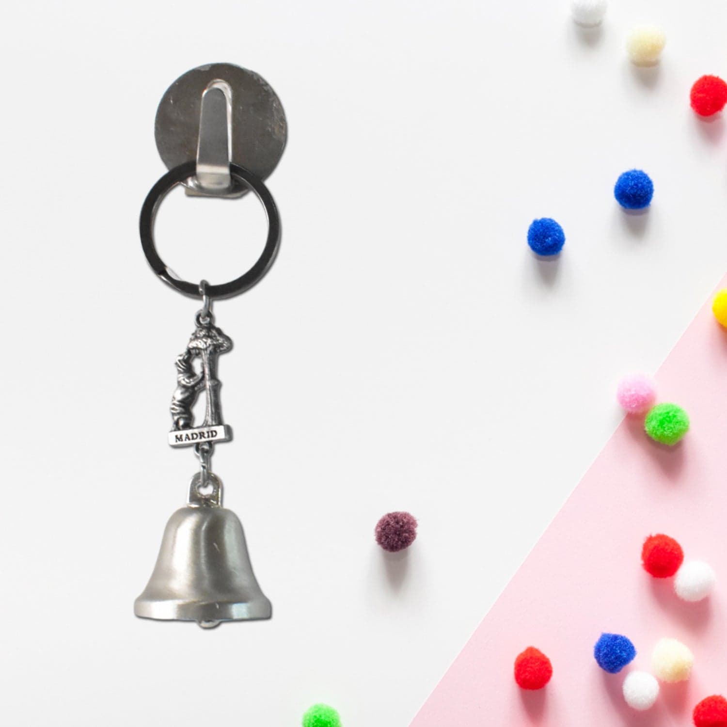 Metal Small Temple Bell Keychain, Motorcycle Bell Keychain (1 Pc / Mix Color) thumbnail 3