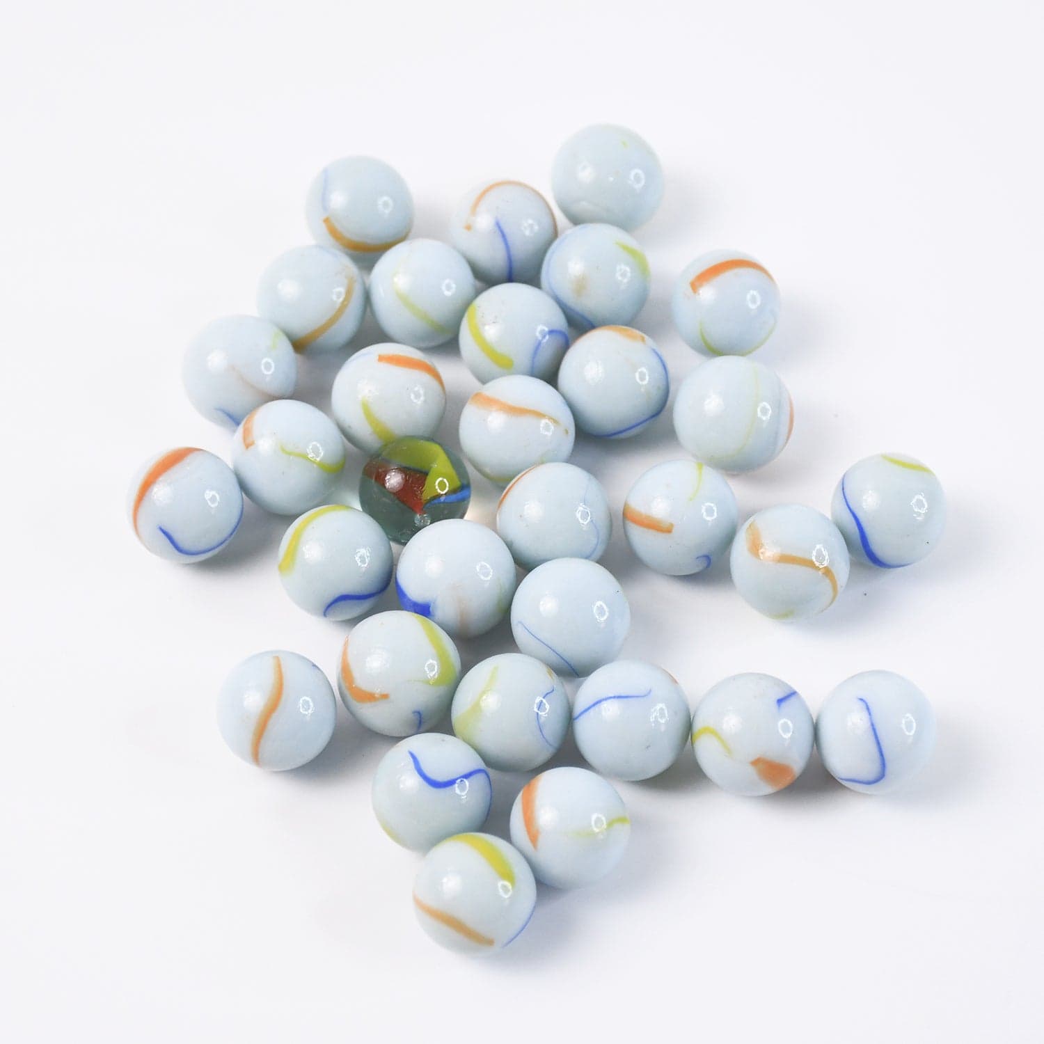 Classic Glass Marbles Pack Of Approx 30 Pc thumbnail 5