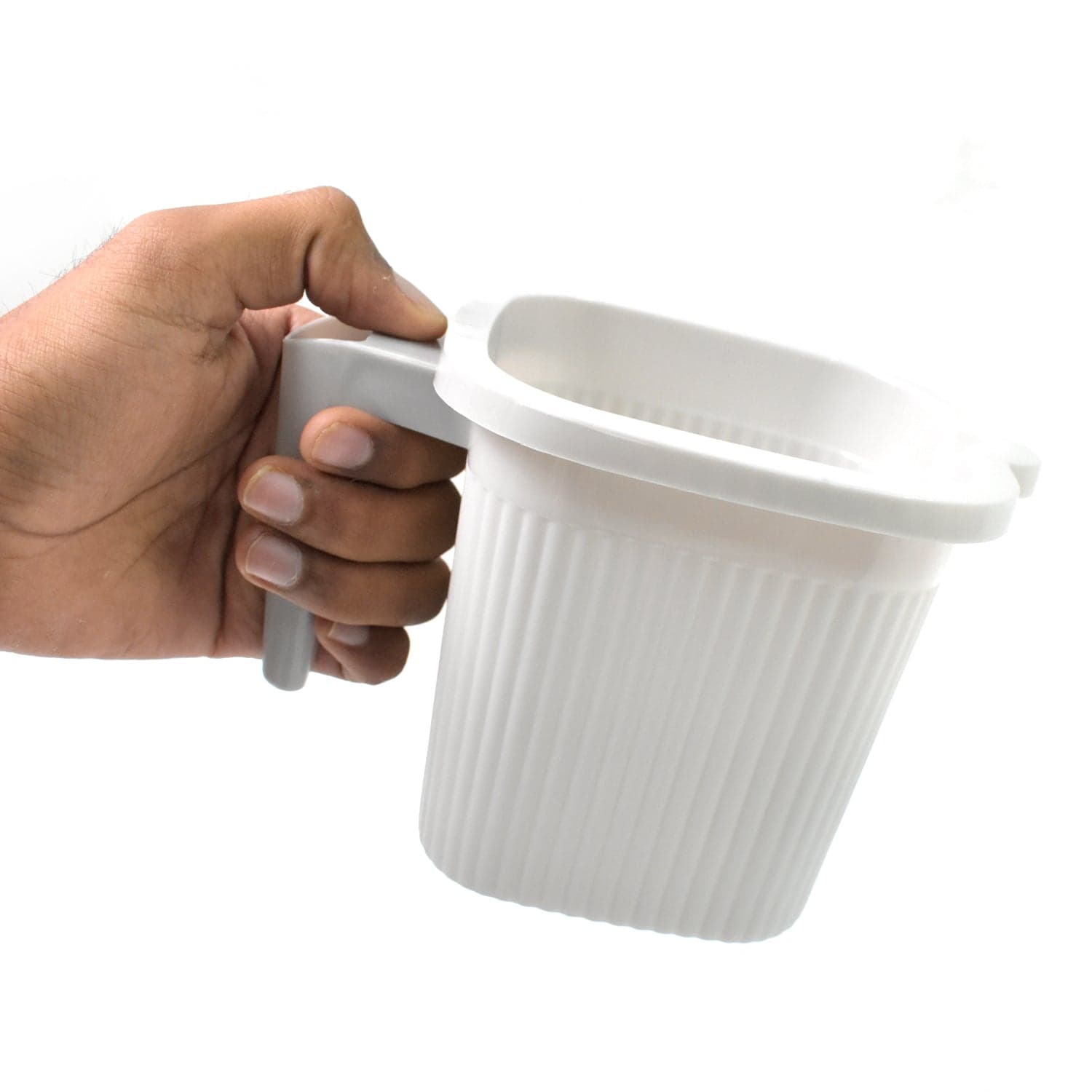 Plastic Square Bath Water Mug (4 Pc / 1000 ML / Mix Color) thumbnail 4