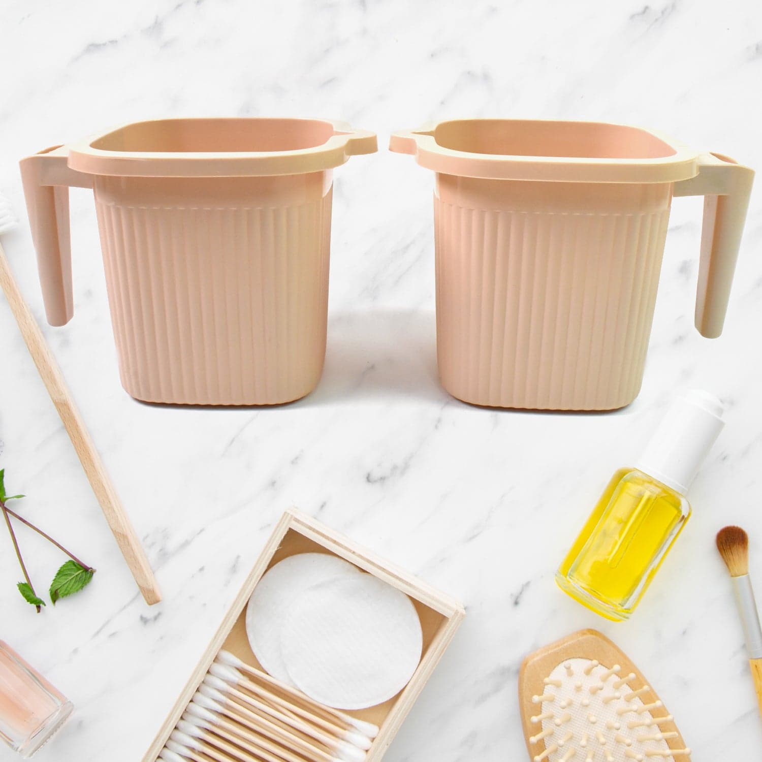 Plastic Square Bath Water Mug (4 Pc / 1000 ML / Mix Color) thumbnail 8