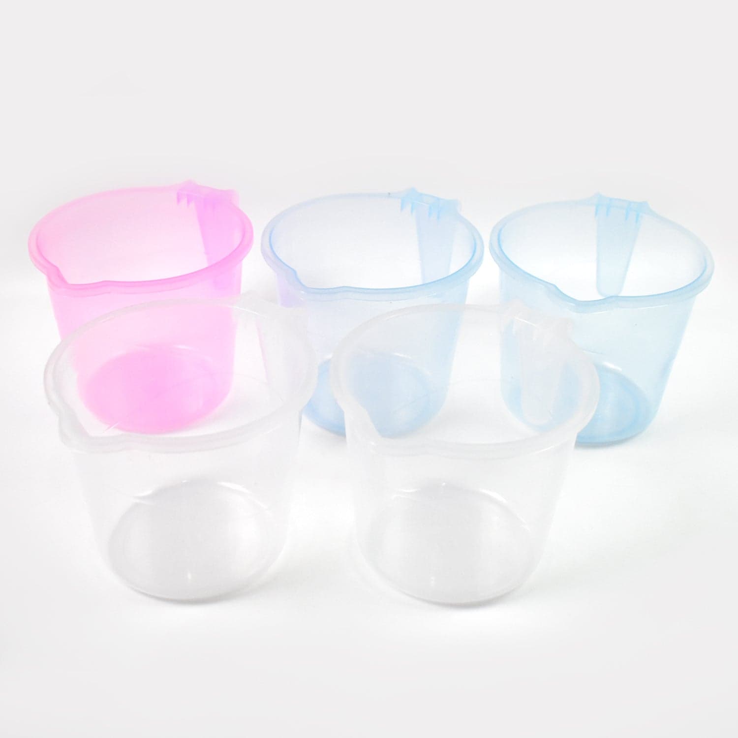 Plastic Round Transparent Bath Water Mug (5 pc / Mix colour / 1200 ML) thumbnail 5