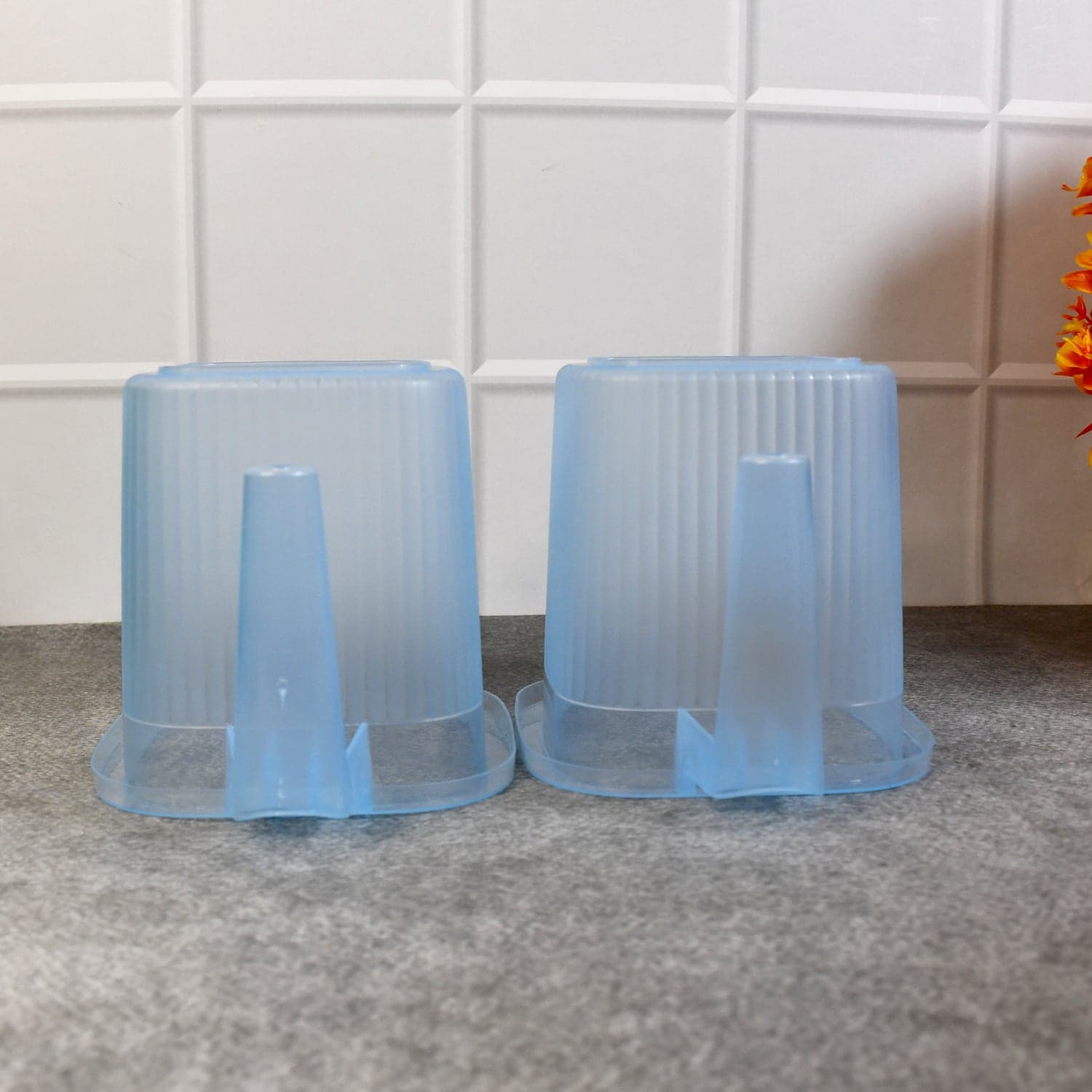 Plastic Transparent Bathroom Water Mug (4 pc / Mix colour / 1000 ML) thumbnail 3