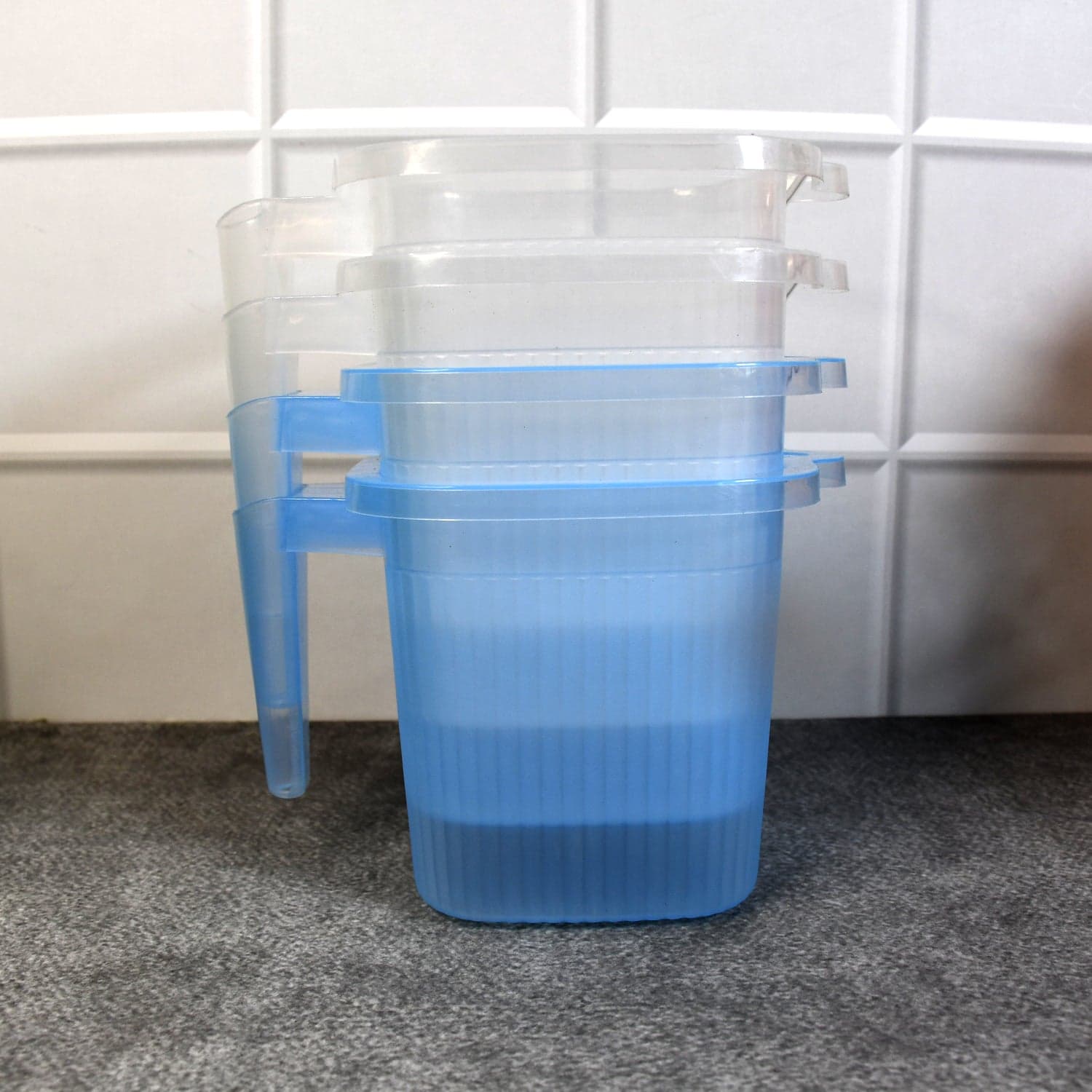 Plastic Transparent Bathroom Water Mug (4 pc / Mix colour / 1000 ML) thumbnail 8