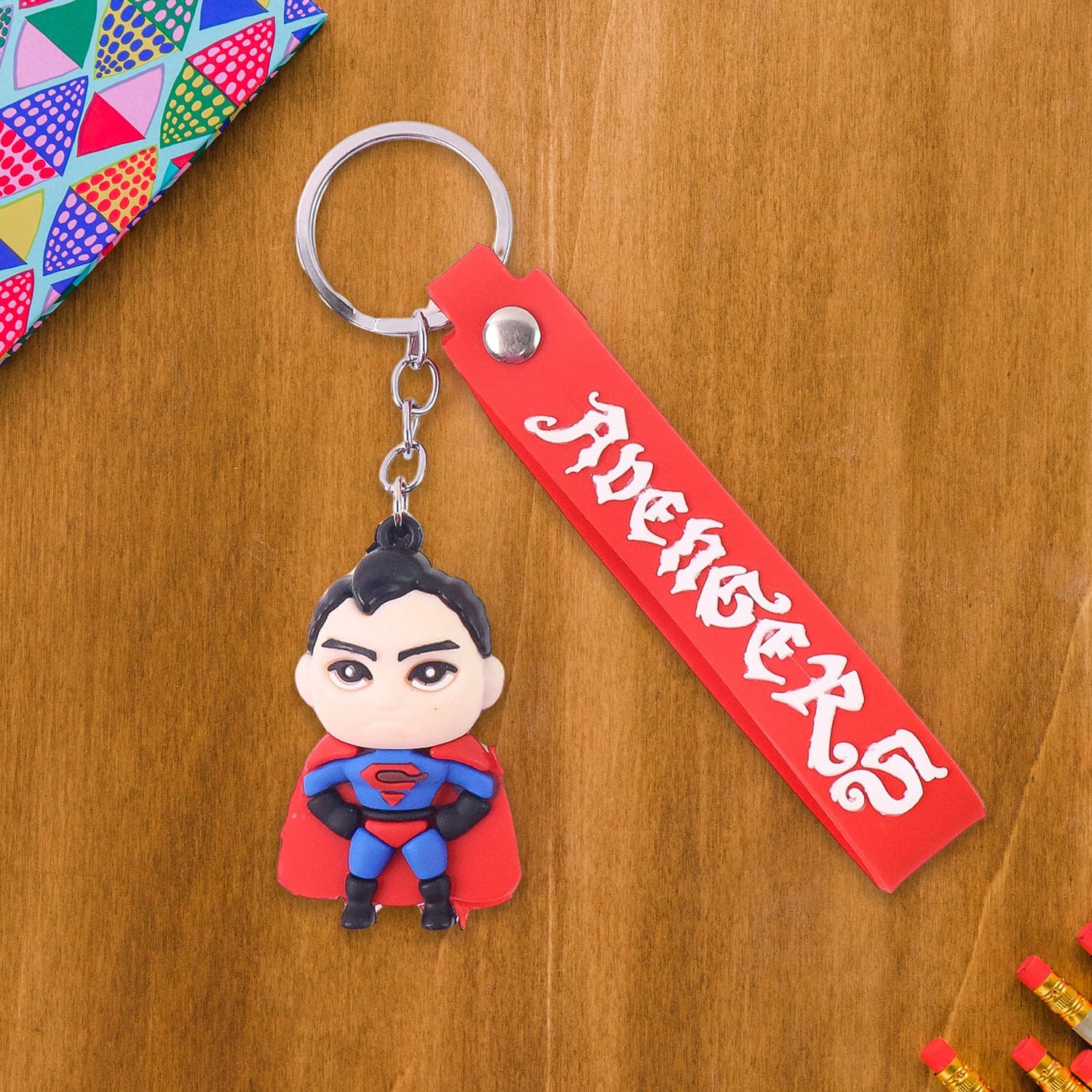 Cute Cartoon Silicone 3D Key Chain with Metal Hook & Strap (Pack of 1) thumbnail 1