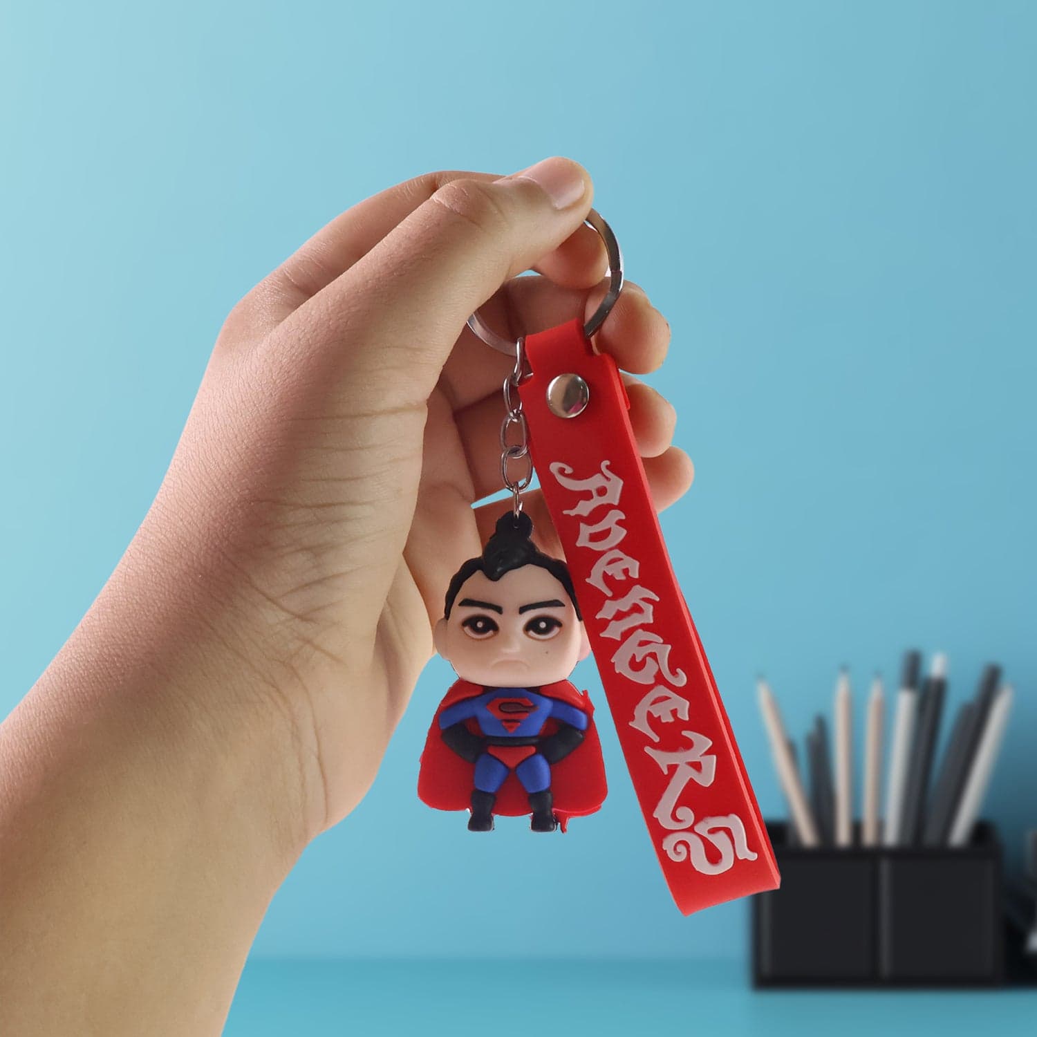 Cute Cartoon Silicone 3D Key Chain with Metal Hook & Strap (Pack of 1) thumbnail 3