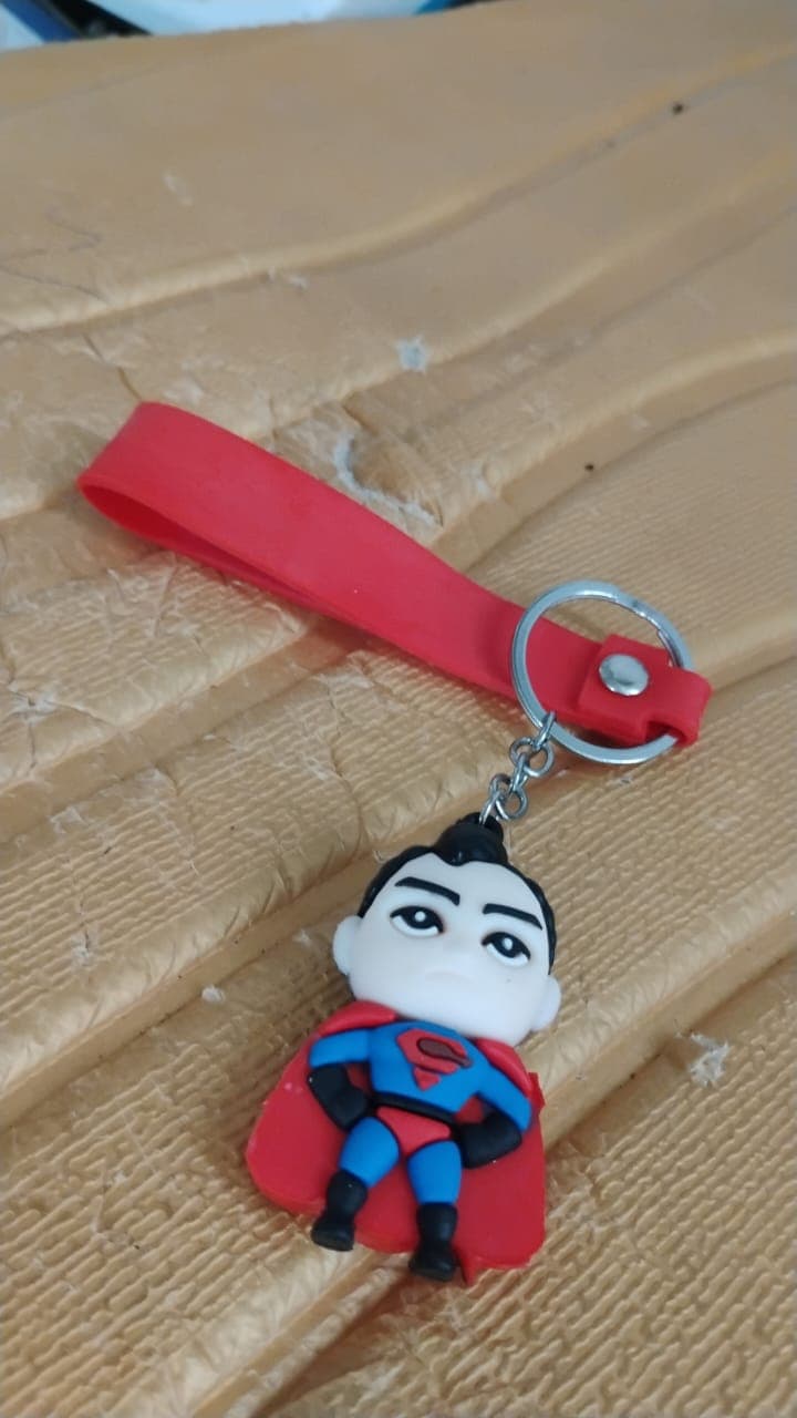 Cute Cartoon Silicone 3D Key Chain with Metal Hook & Strap (Pack of 1) thumbnail 7