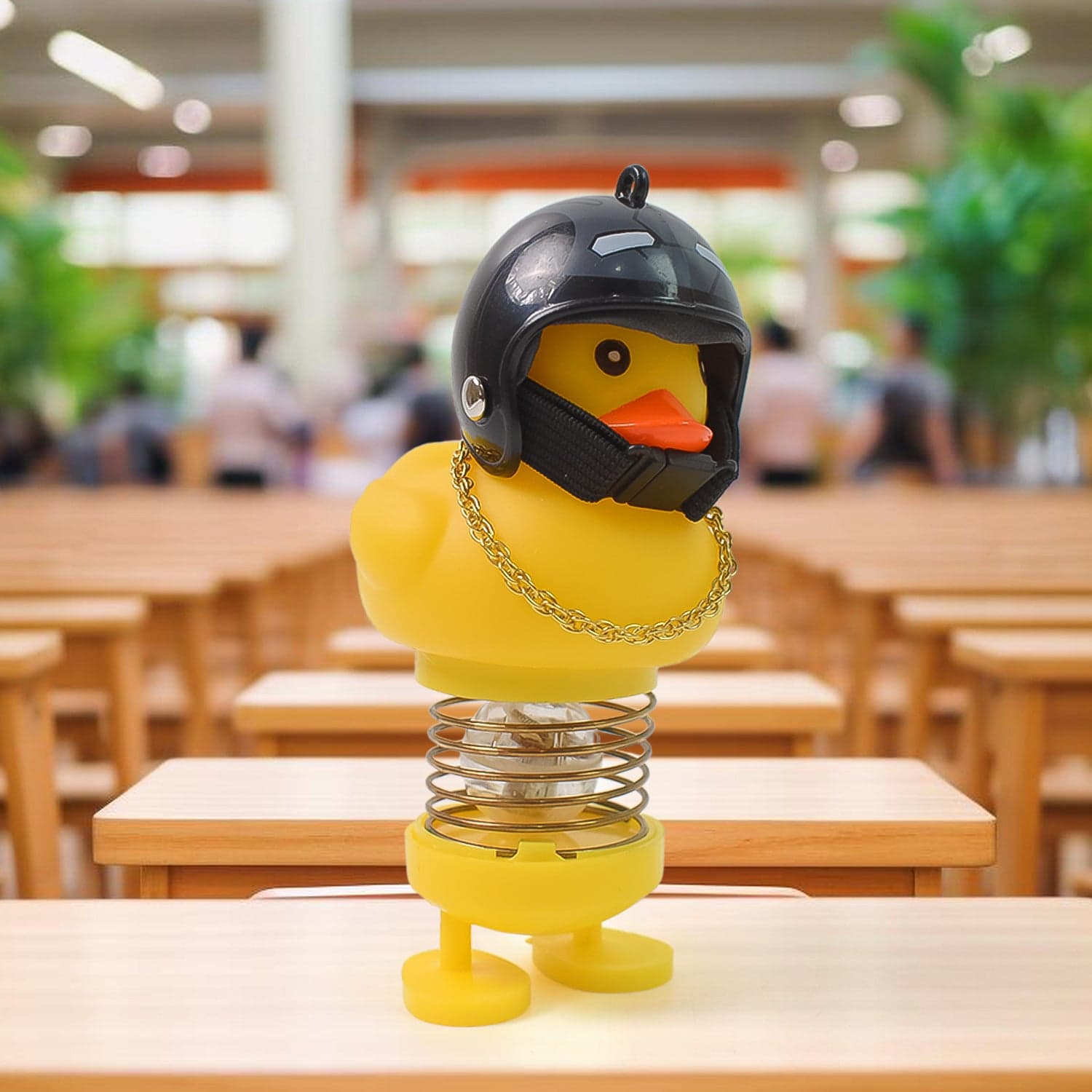 Spring Doll Dance Toy Duck Car Bicycle Bell with Propeller Helmet (1 Pc / Mix Design) thumbnail 3